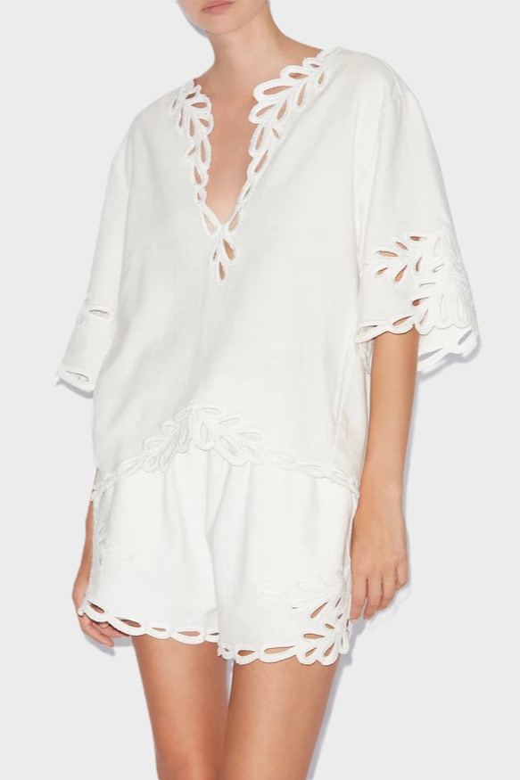 ISABEL MARANT ÉTOILE Shana Tunic in White ISABEL MARANT ÉTOILE Shana Tunic in White