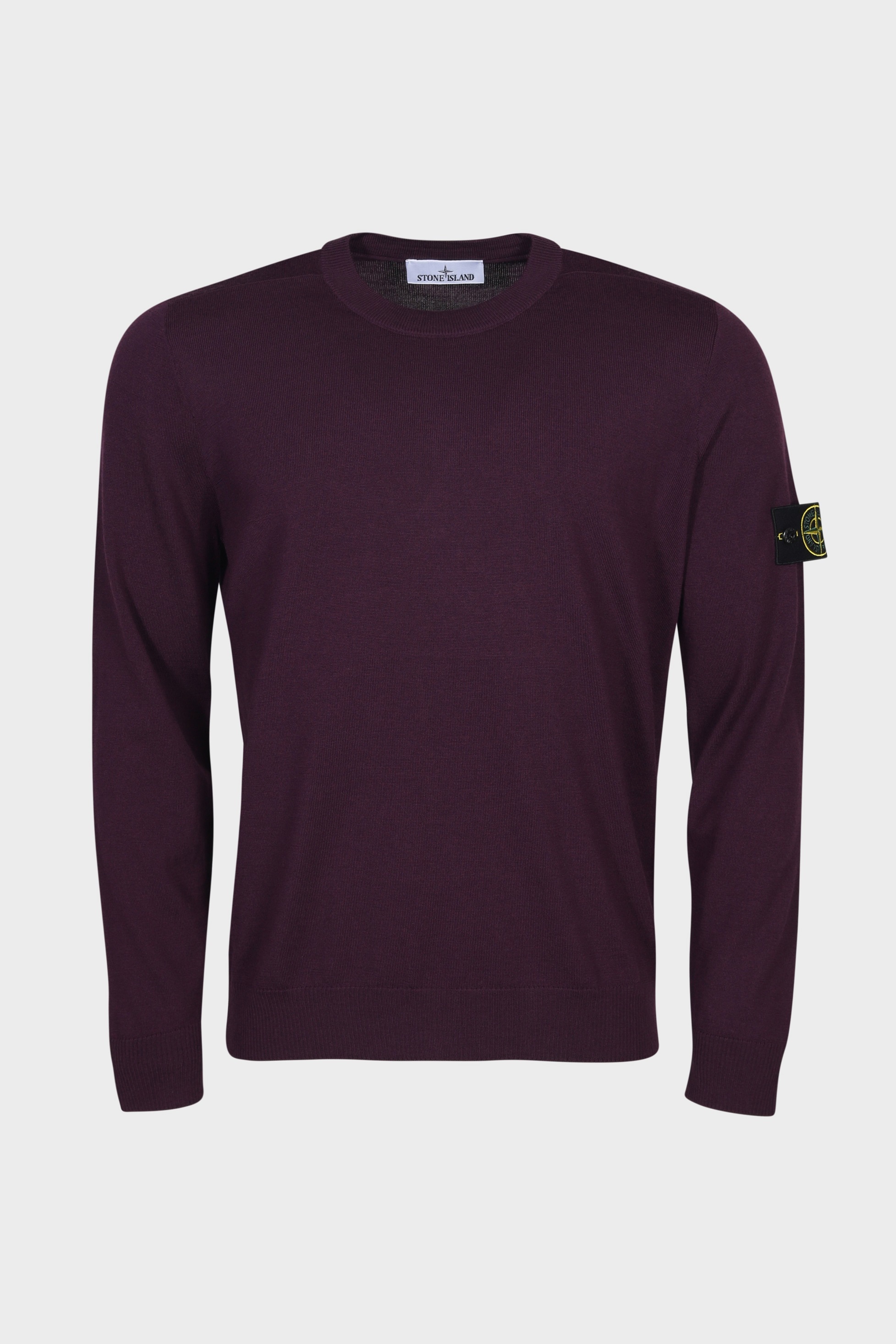 STONE ISLAND Superfine Knit Pullover in Aubergine