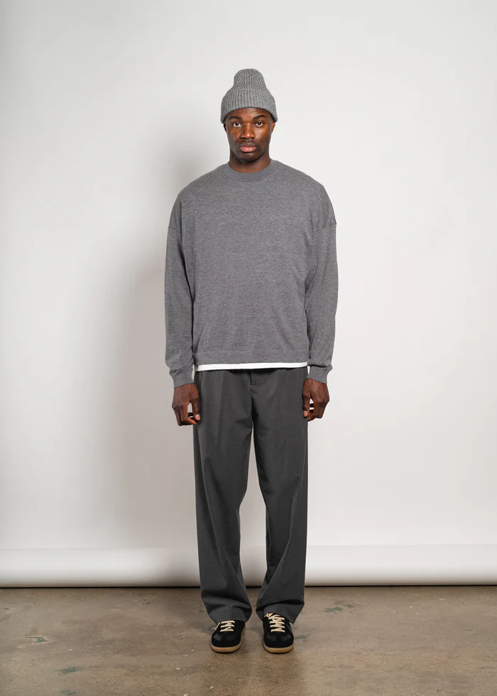 YACAIA Merino/Cashmere Sweater in Grey