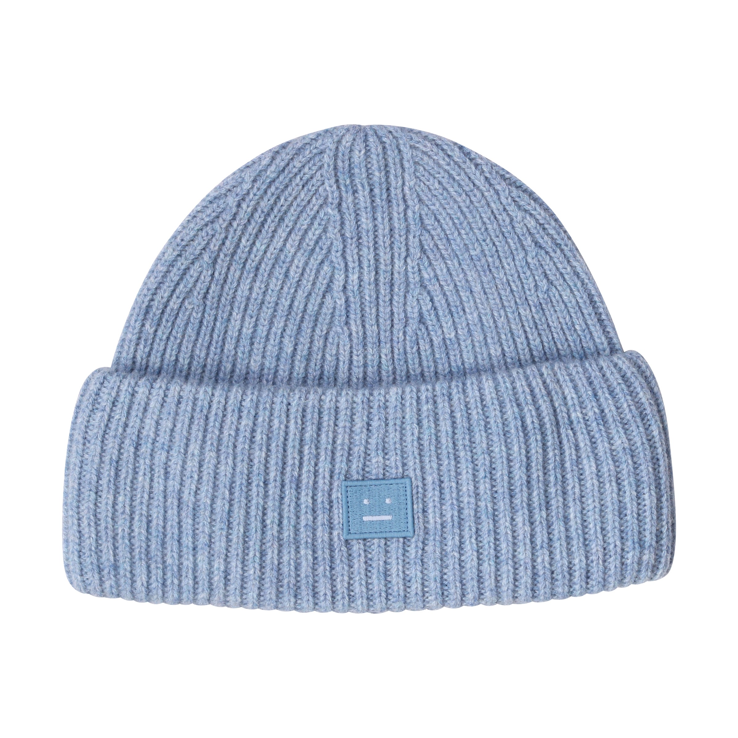 ACNE STUDIOS Rip Knit Cap in Steel Blue Melange