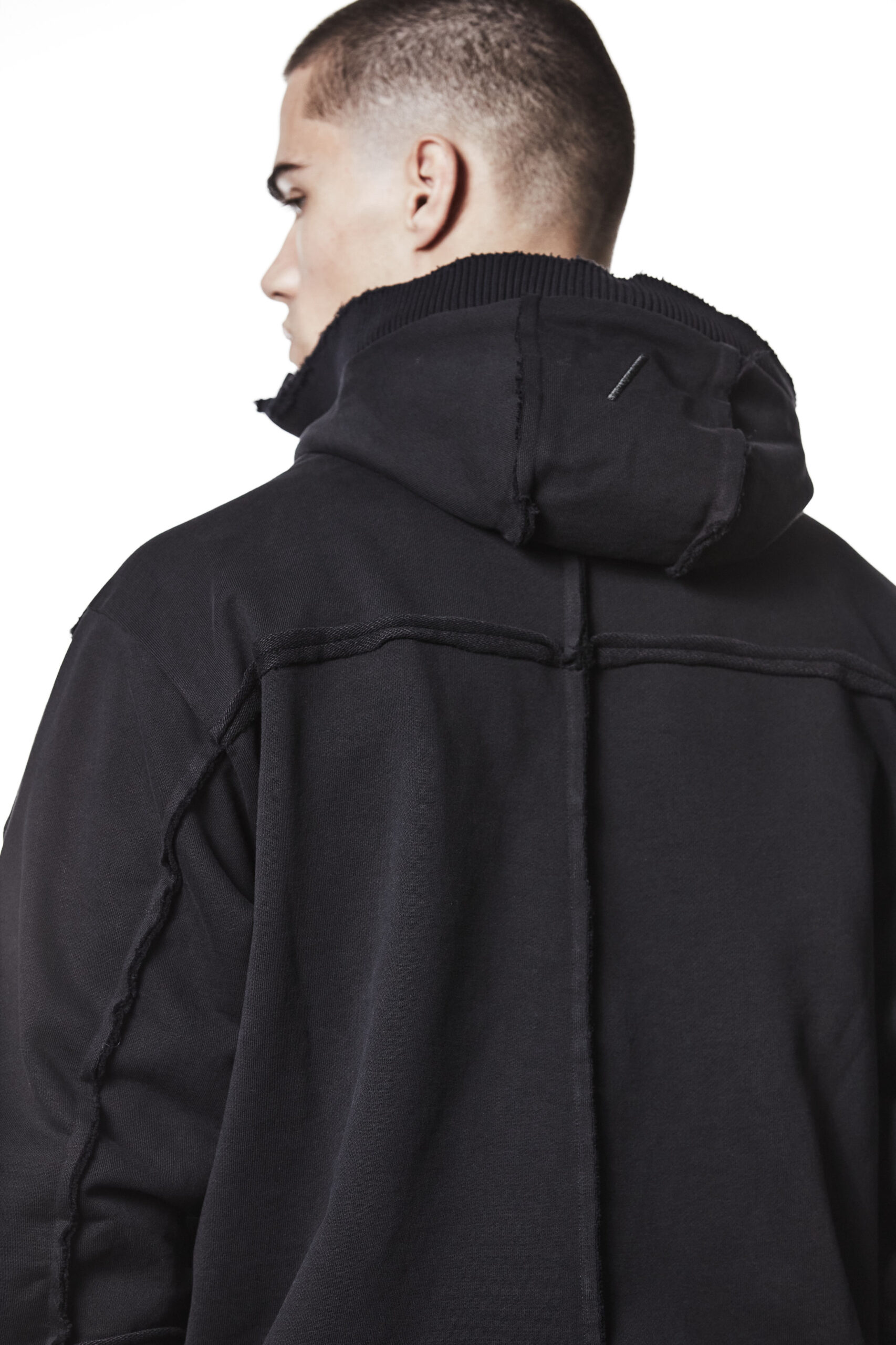 THOM KROM Oversize Zip Hoodie in Black
