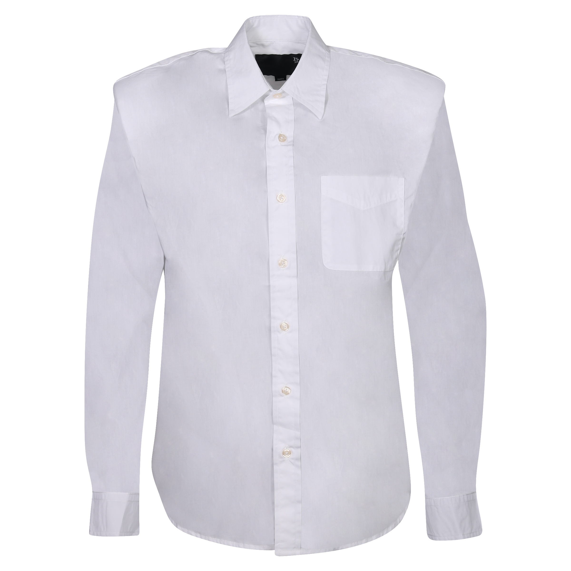 R13 Folded Shoulder Shirt White