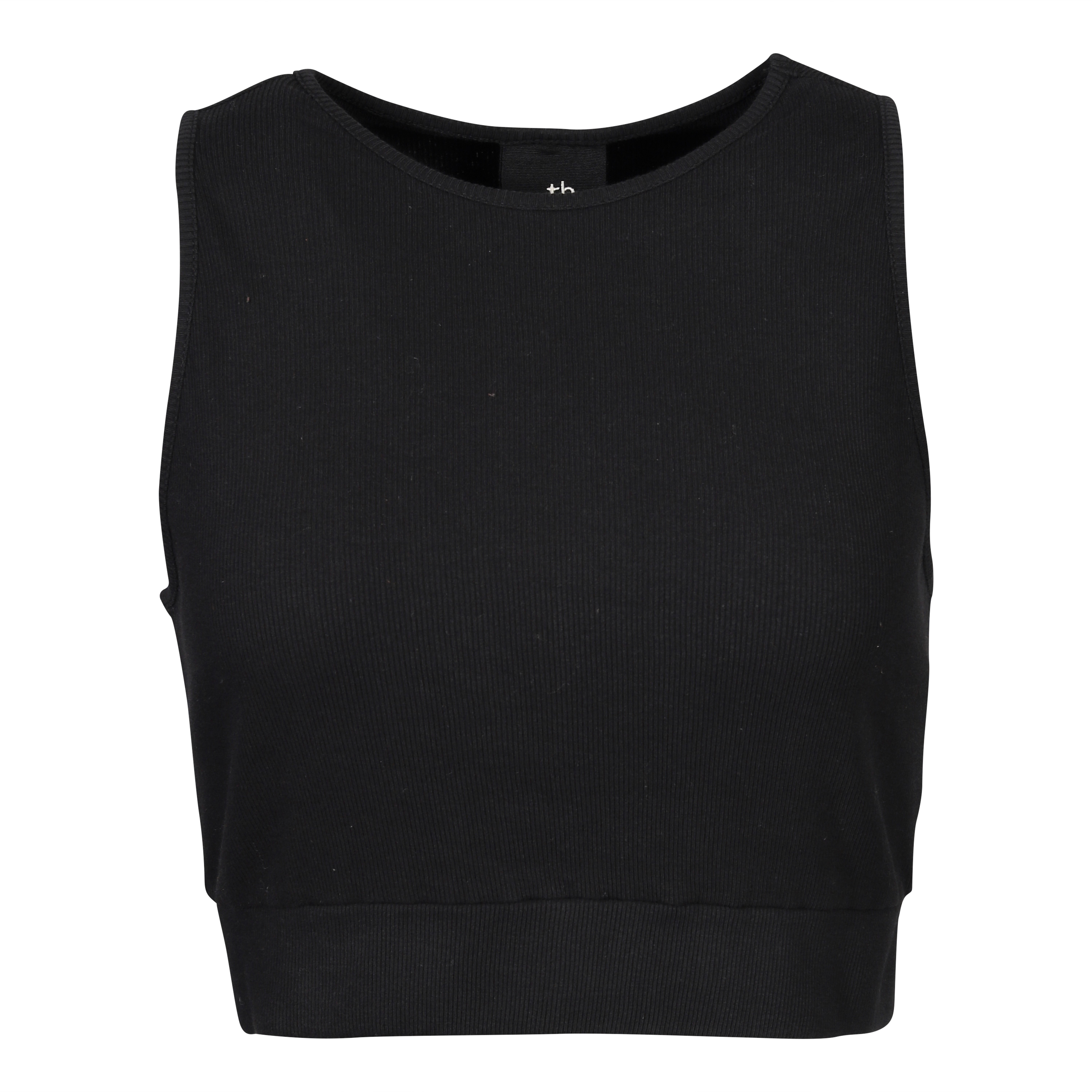 Thom Krom Cropped Rib Tank in Black M