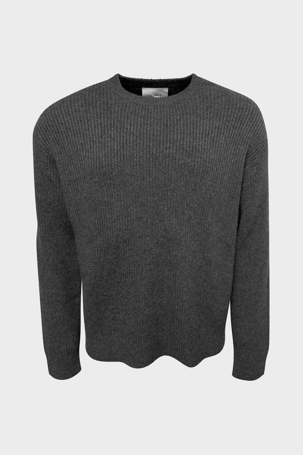 LISA YANG William Cashmere Ribbed Sweater in Graphite