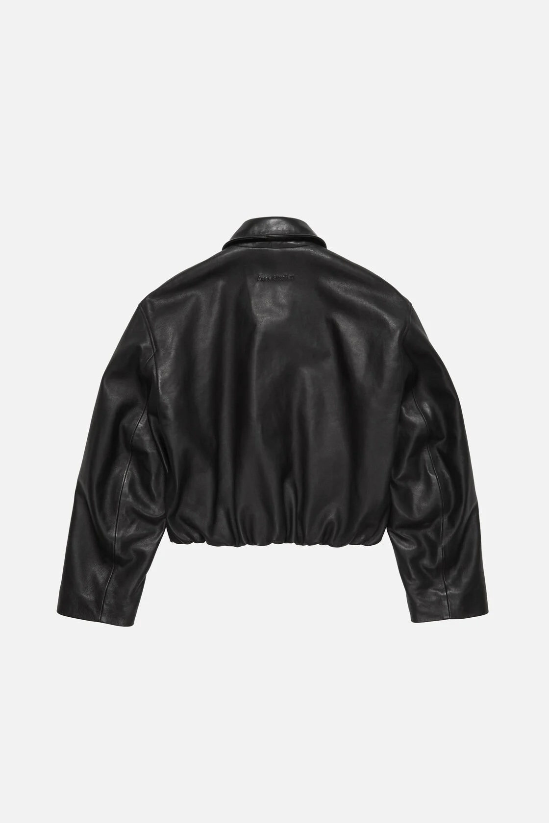 ACNE STUDIOS Cropped Leather Jacket in Black