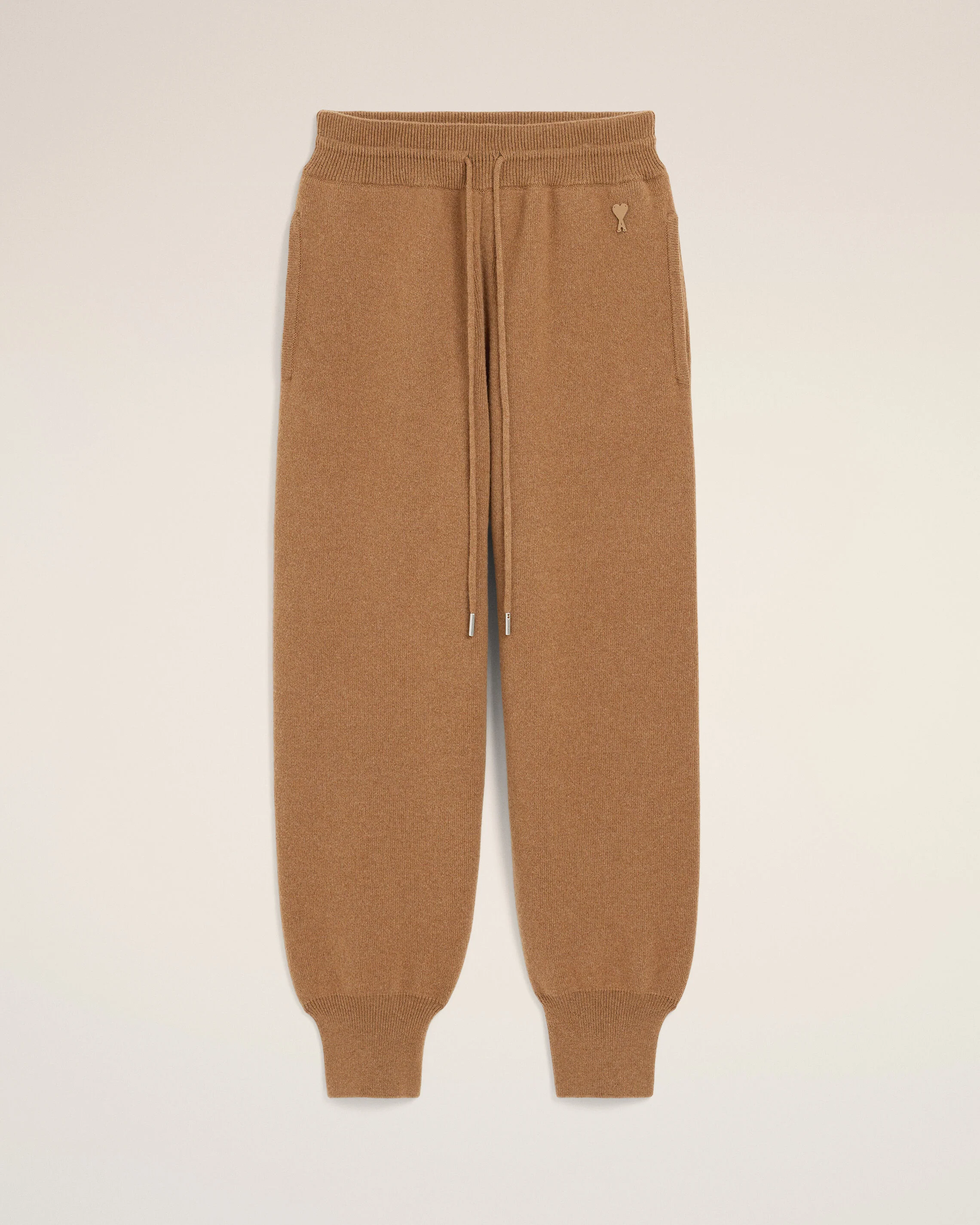 AMI PARIS de Coeur Heavy Knit Jogger in Camel