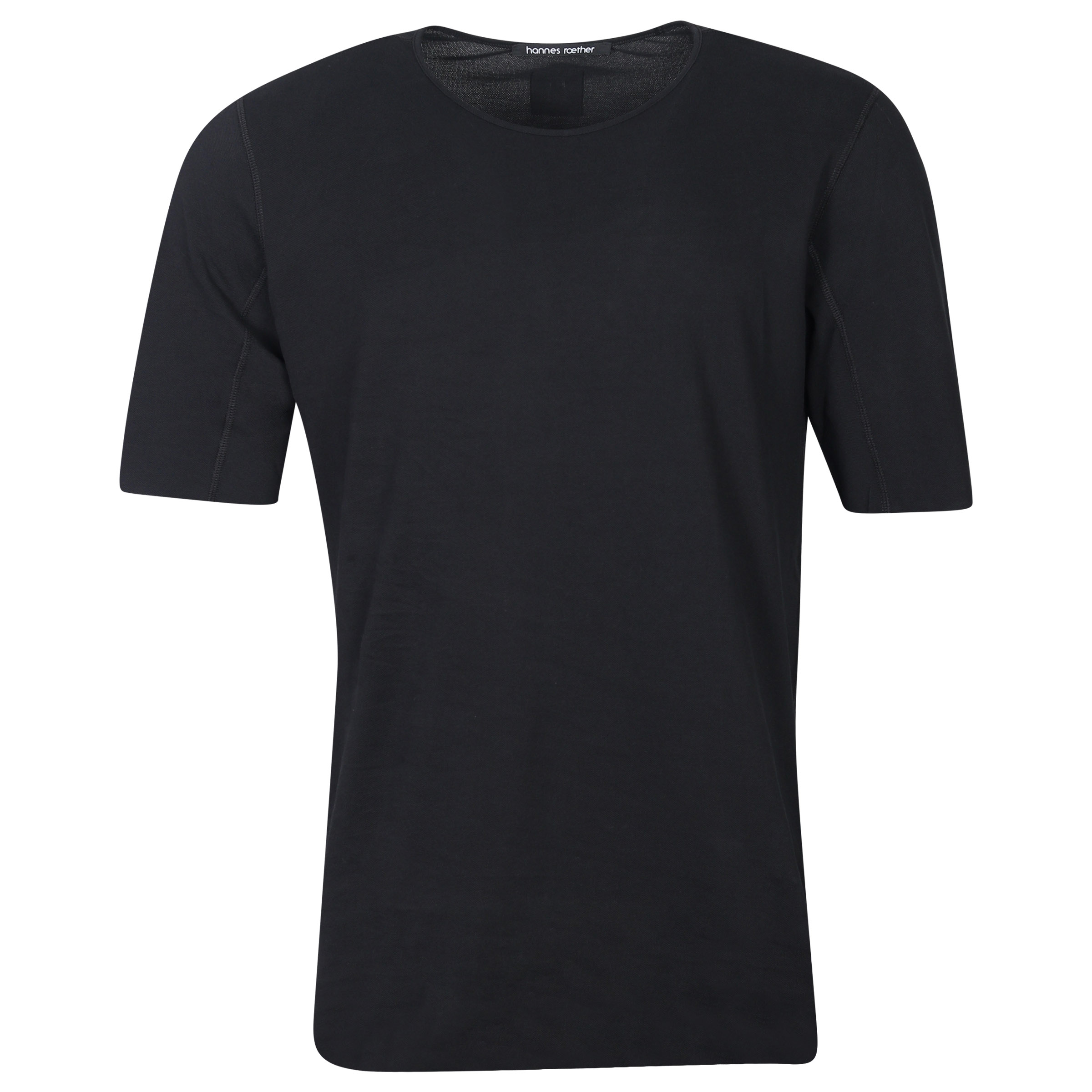 Hannes Roether T-Shirt Fine Pique Black
