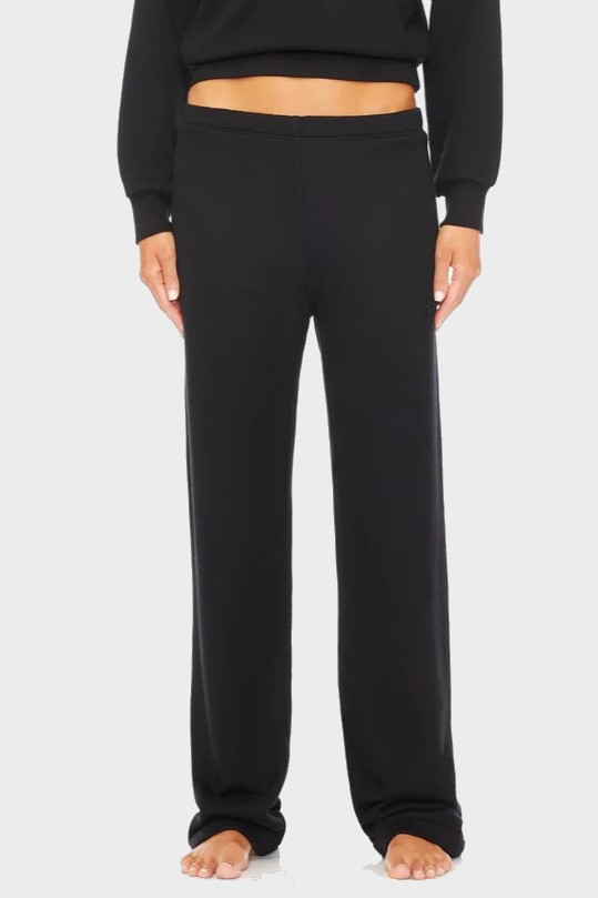 ÉTERNE Straight Leg Sweatpant in Black XL