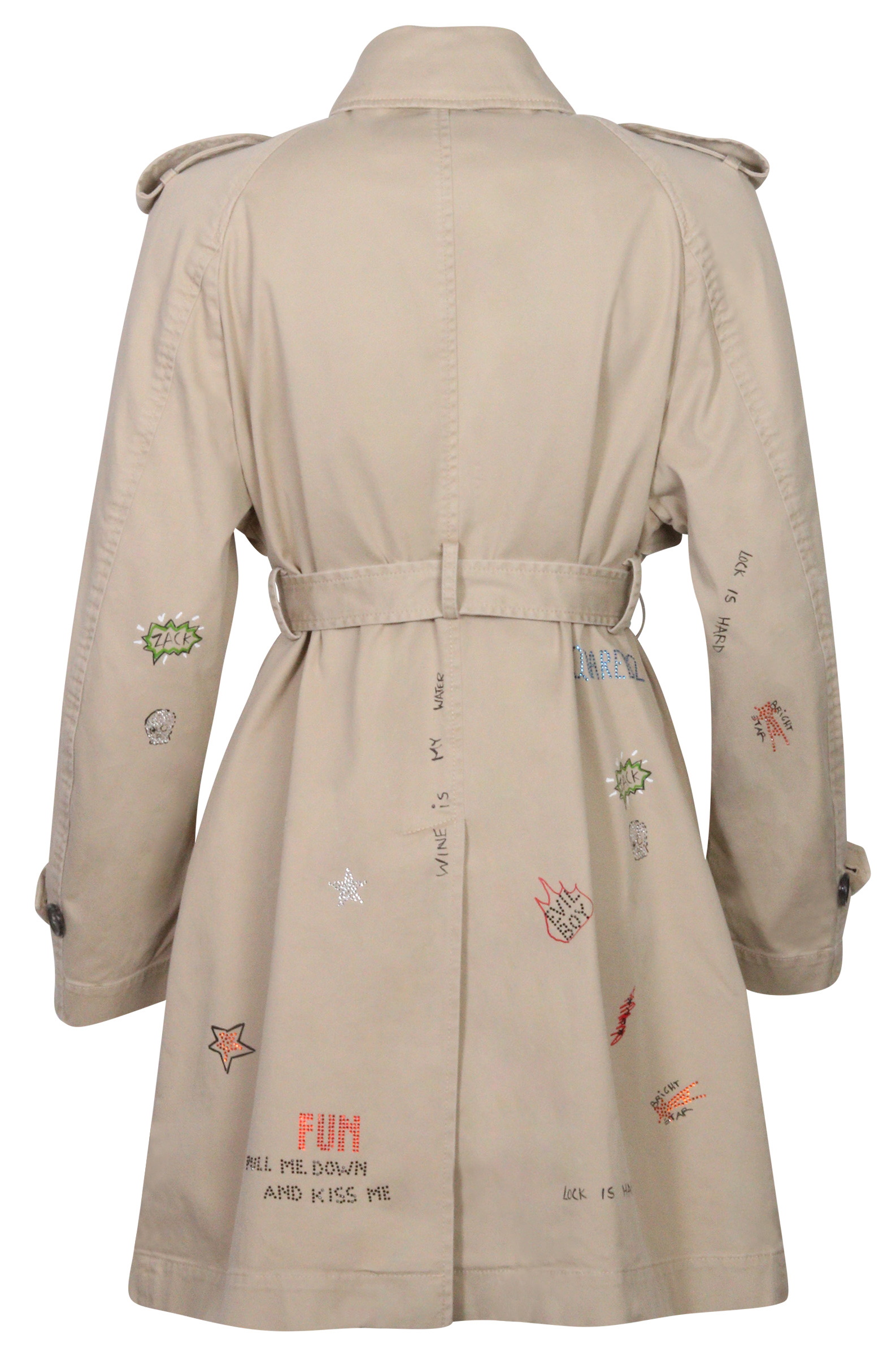 Dsquared Trench Beige Multiprinted