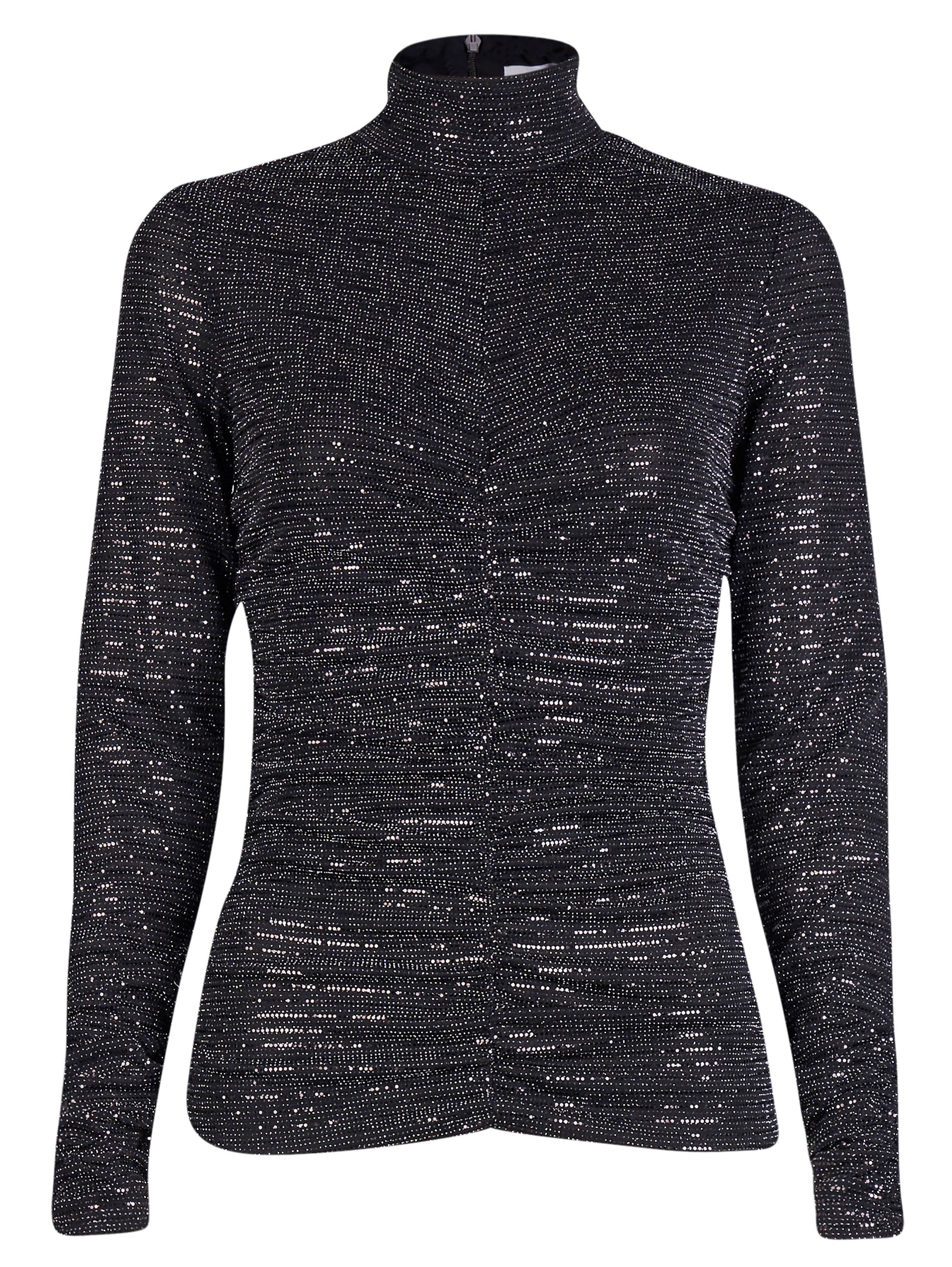 Lala Berlin Top Trevi Black Lurex