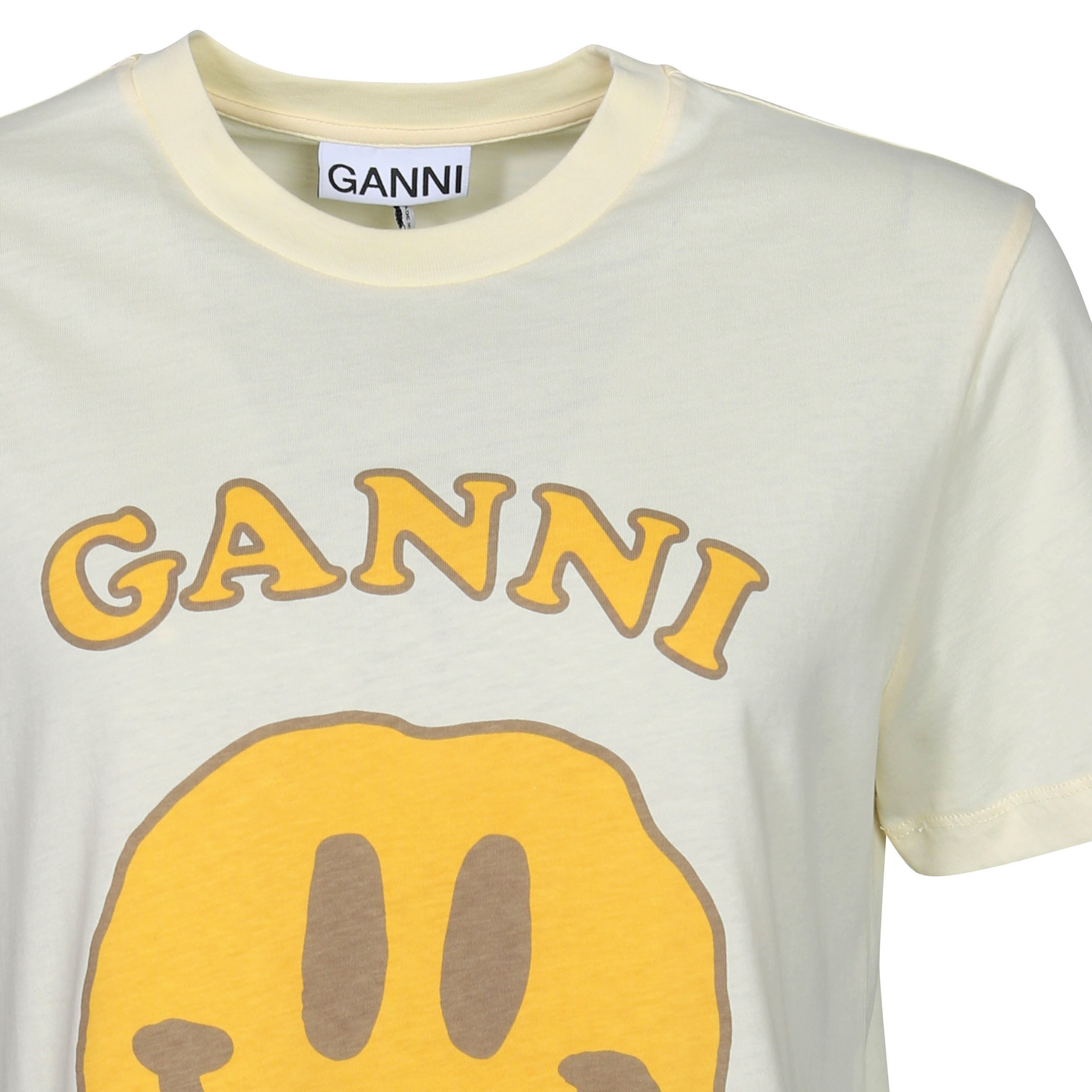 Ganni Light Cotton Jersey Hotel T-Shirt in Flan