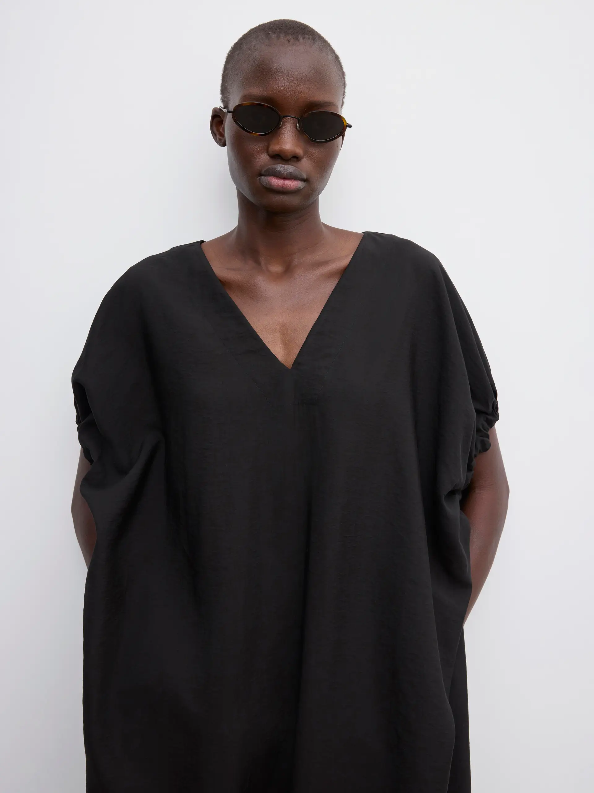 DAGMAR Rouched Dress in Black DAGMAR Rouched Dress in Black