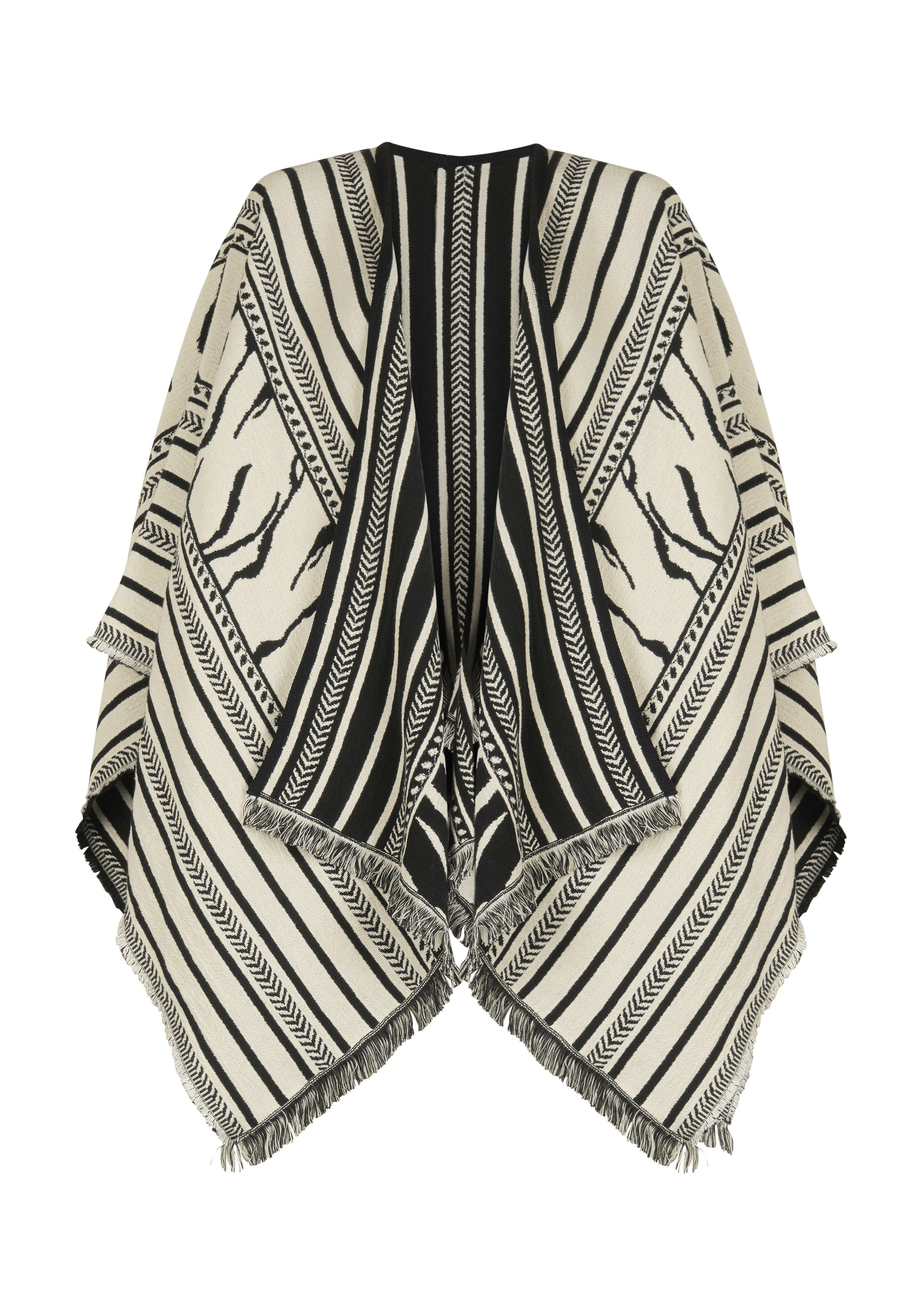 Lala Berlin Poncho Jean Black Sand