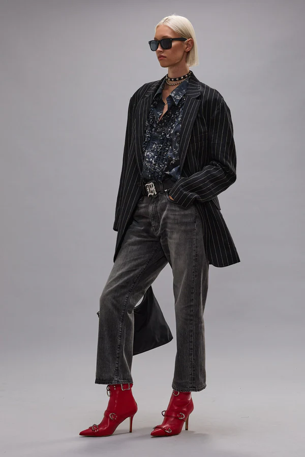 R13 X-Boyfriend Jeans in Polaris Black