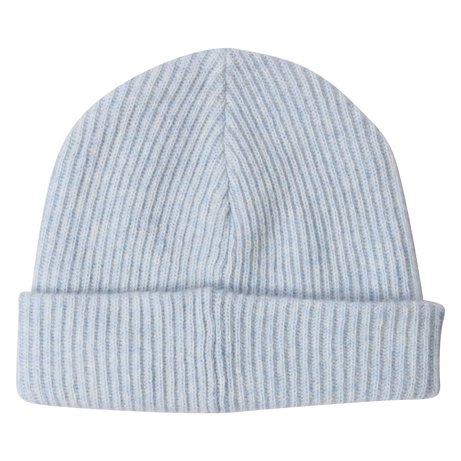 Ganni Recycled Wool Knit Hat Light Blue Melange