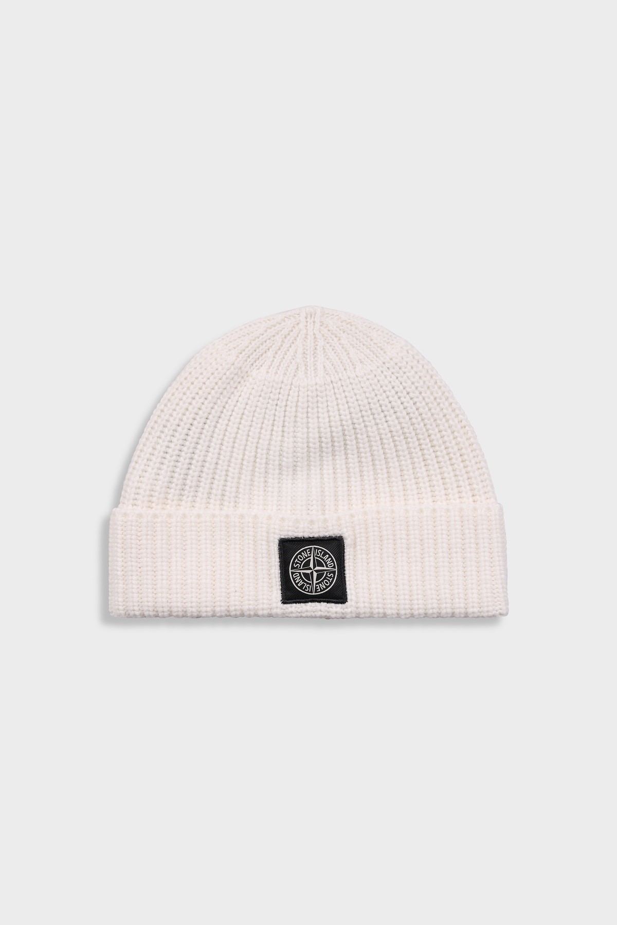 STONE ISLAND Knit Beanie in Off White