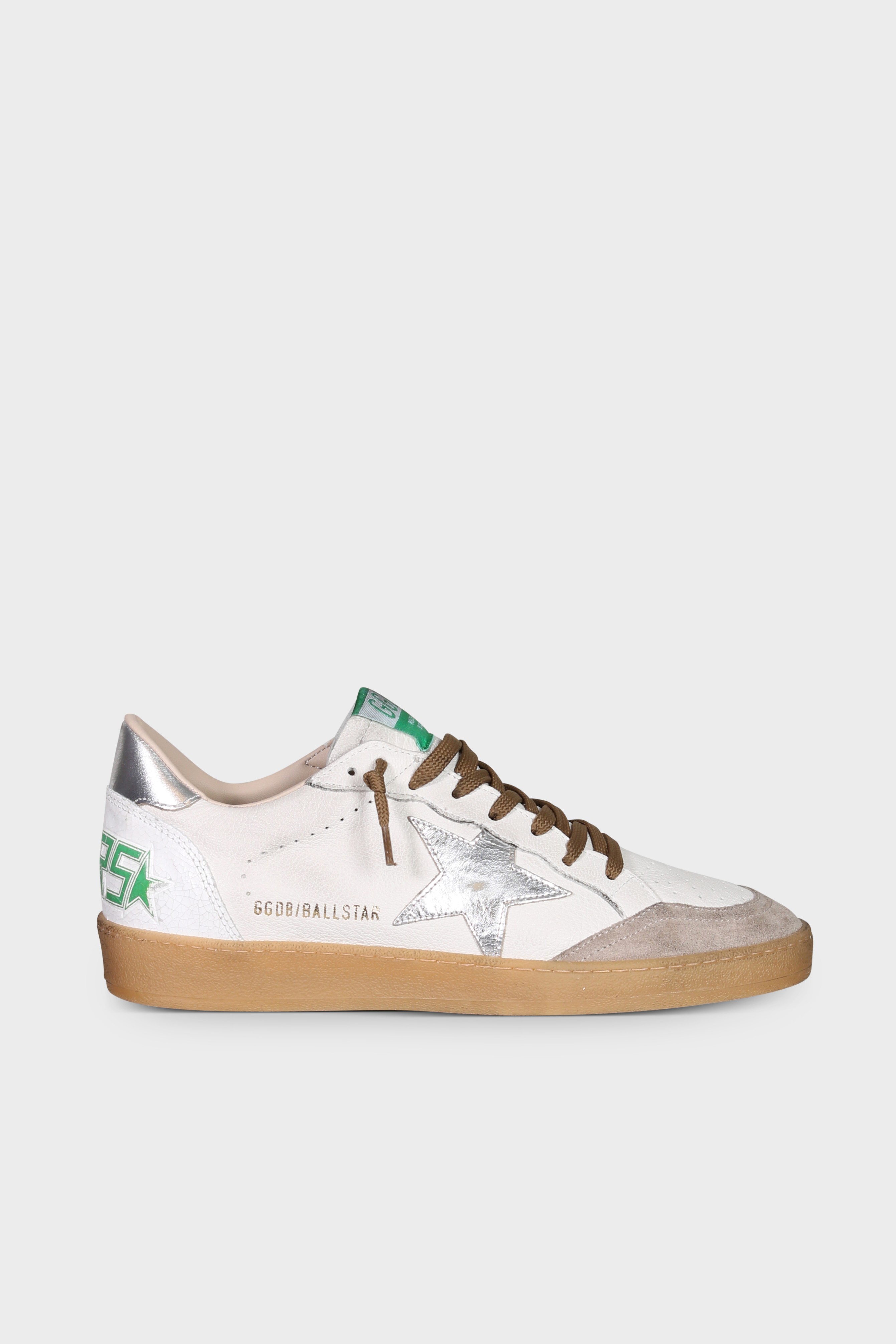 GOLDEN GOOSE Ballstar White/Beige/Silver