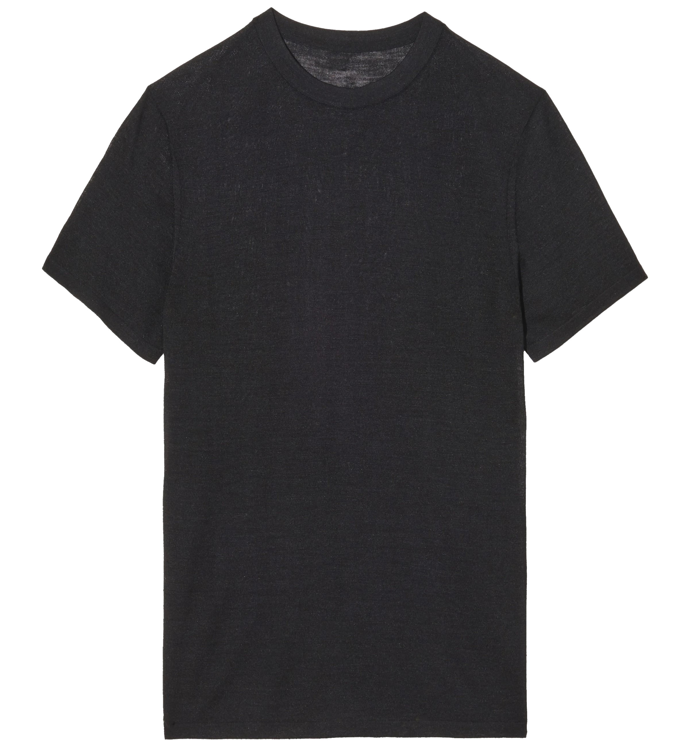 NILI LOTAN Kimena Silk T-Shirt in Black L