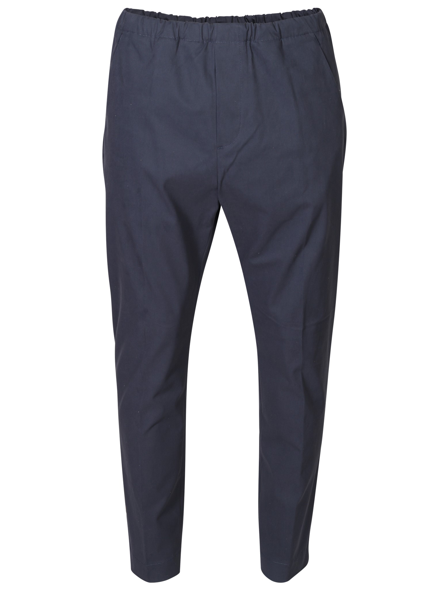 NINE:INTHE:MORNING Mirco Carrot Cotton Stretch Pant in Blue Navy