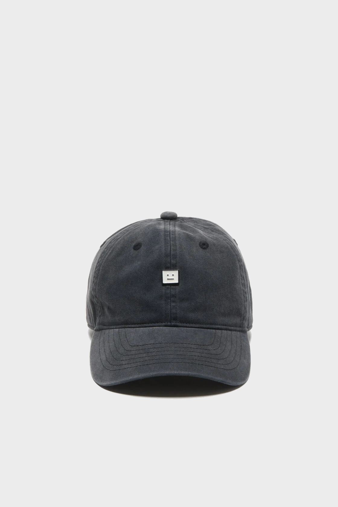 ACNE STUDIOS Face Cap in Washed Black/White