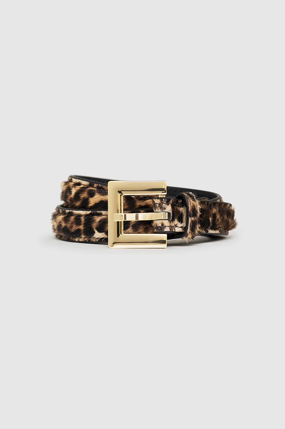ANINE BING Leopard Belt