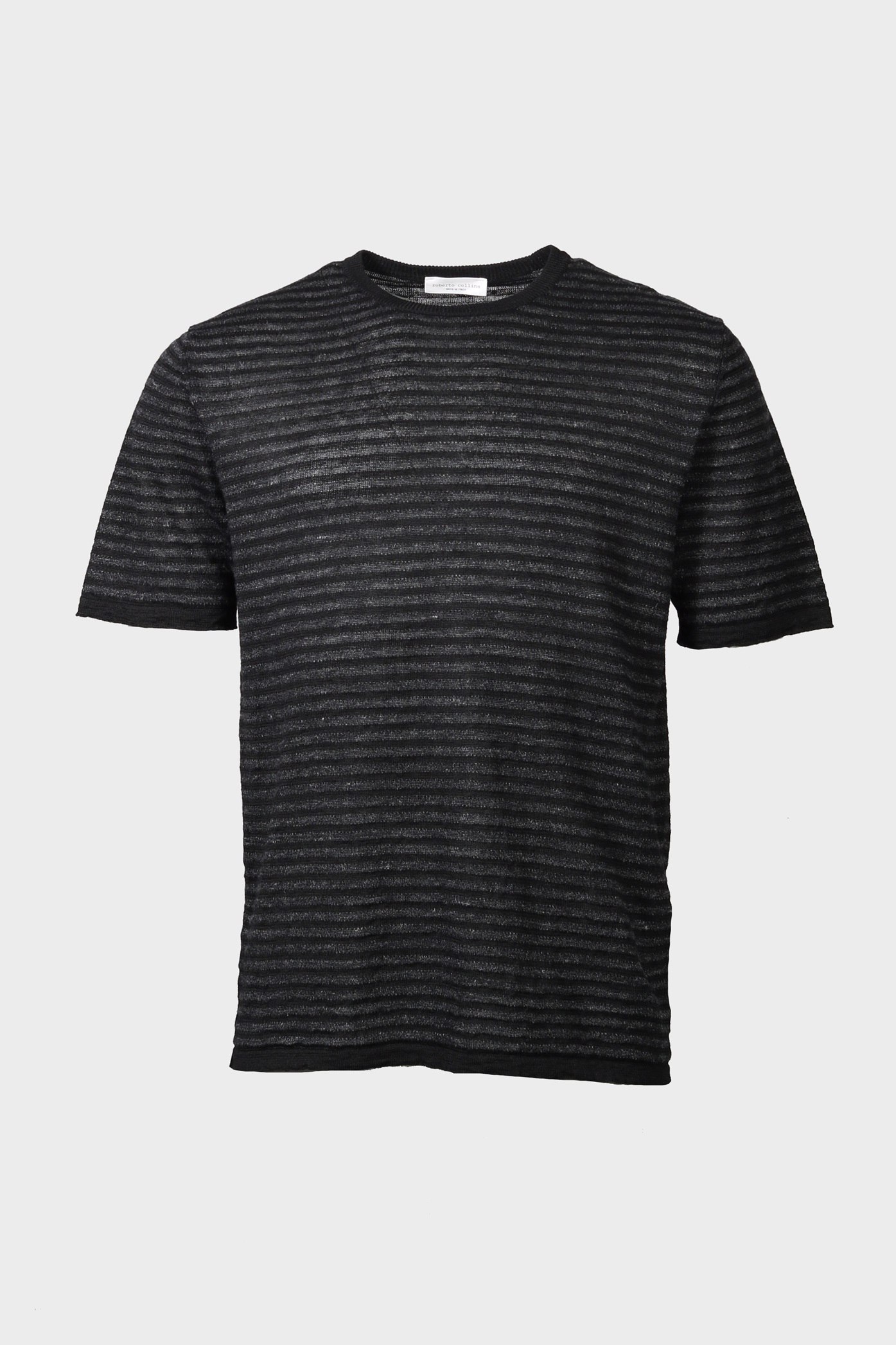 ROBERTO COLLINA Striped Linen T-Shirt