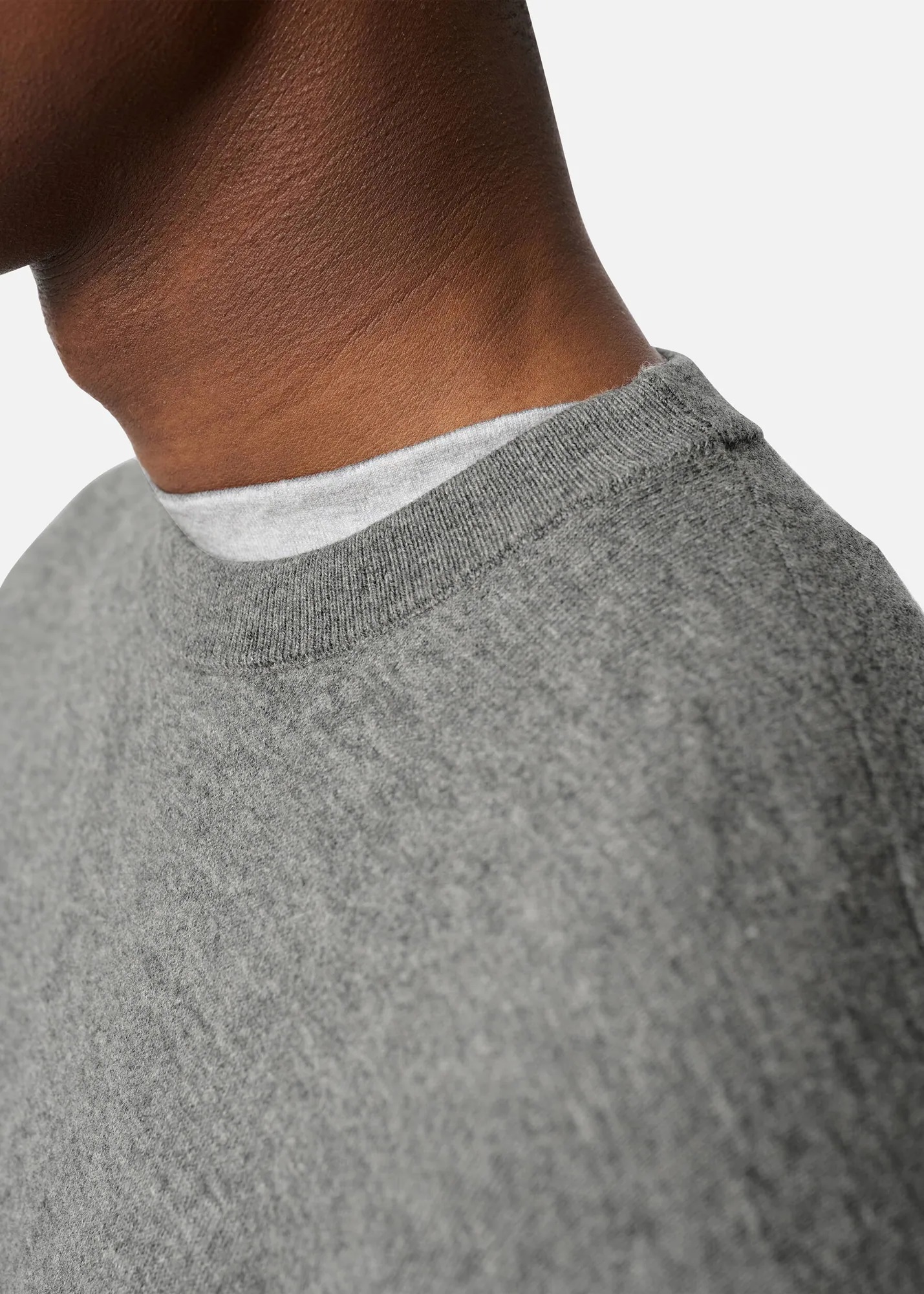 AXEL ARIGATO Knit T-Shirt in Grey Melange