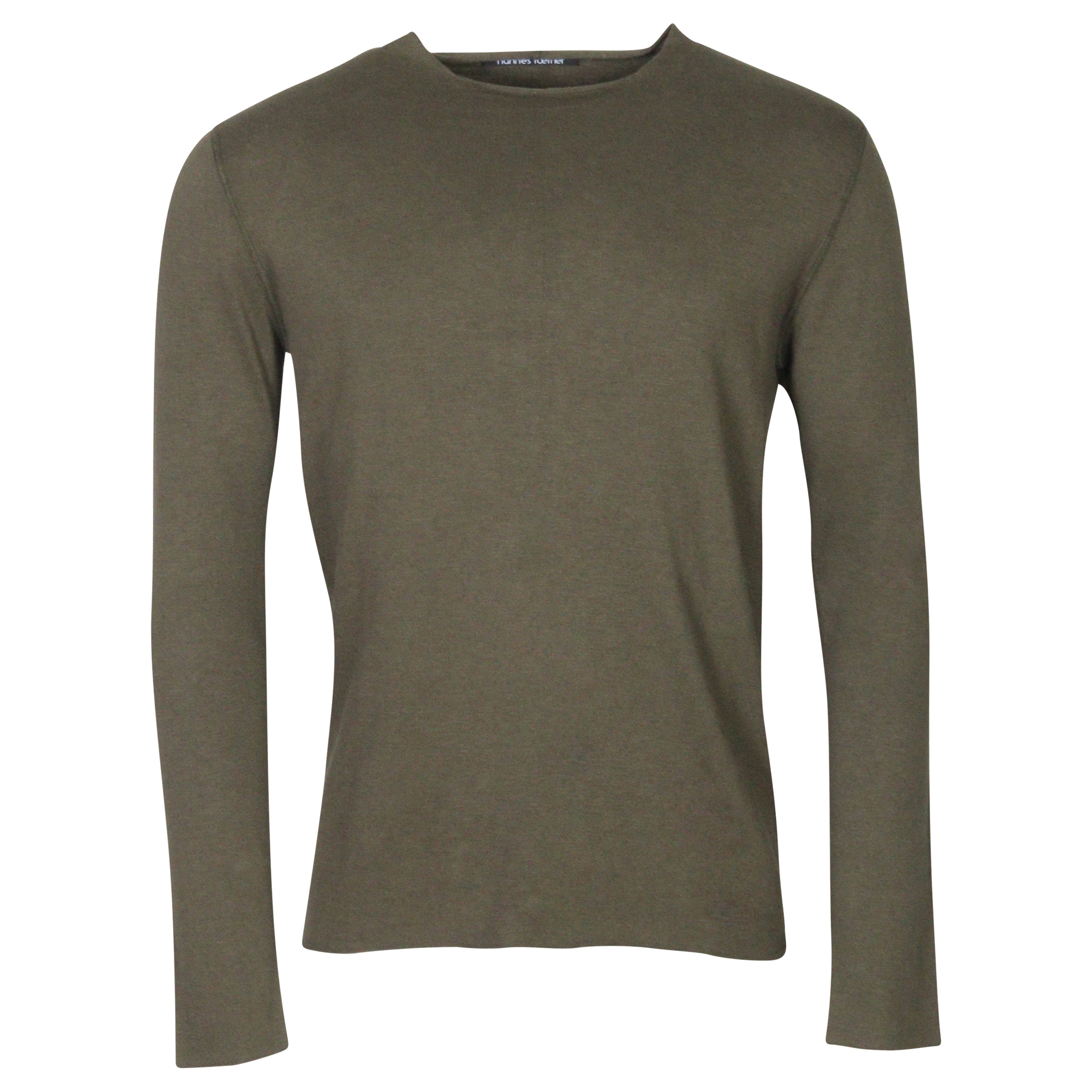 Hannes Roether Cotton Pullover Olive