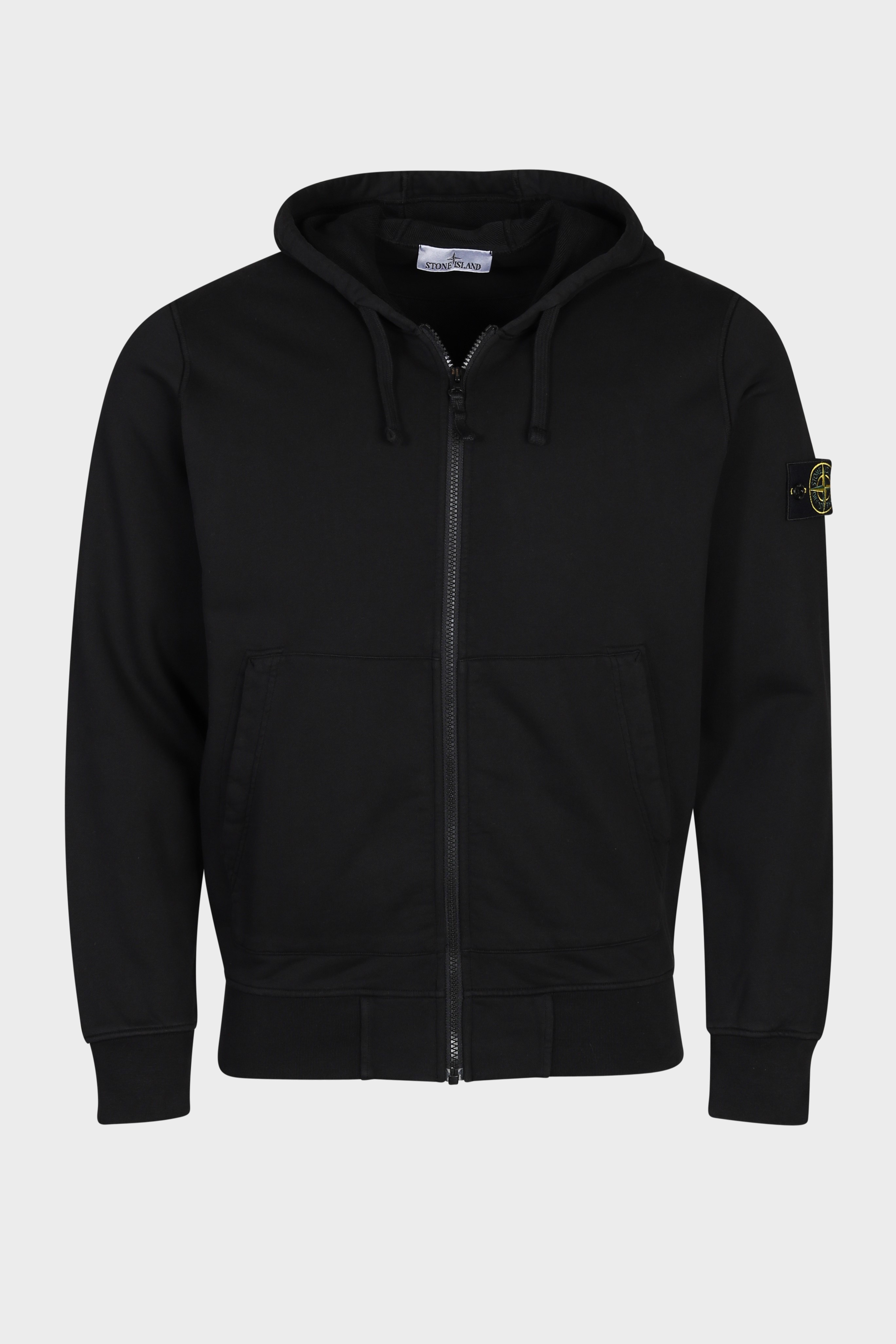 STONE ISLAND Zip Hoodie in Black 3XL