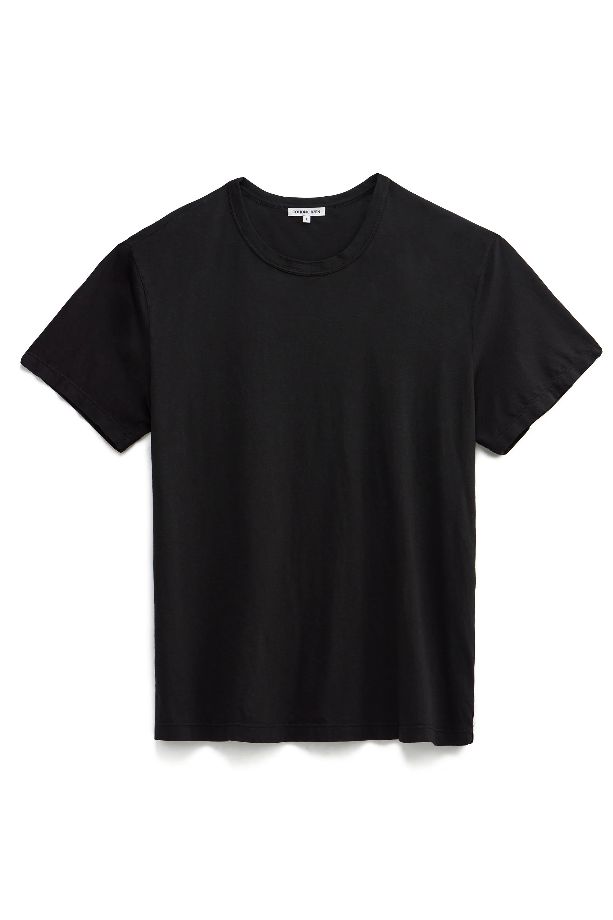 COTTON CITIZEN Classic Crewneck T-Shirt in Jet Black