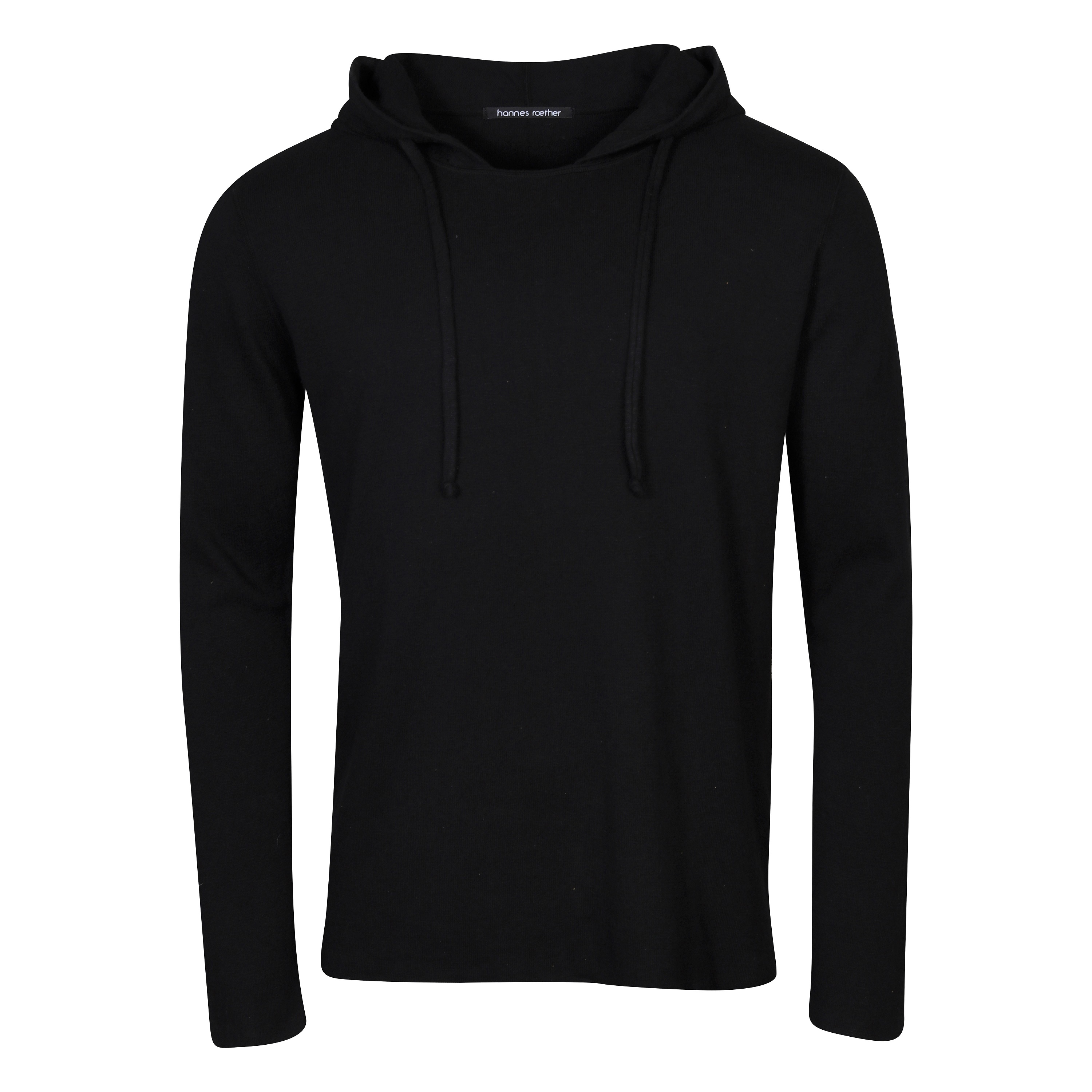 Hannes Roether Knit Hoodie in Black