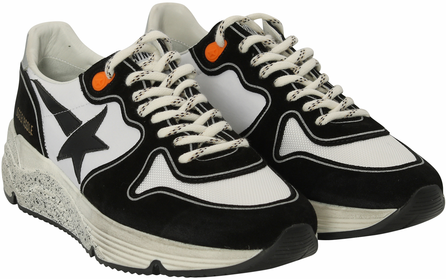 Golden Goose Sneakers Running Whithe-Mesh-Black Star Spray