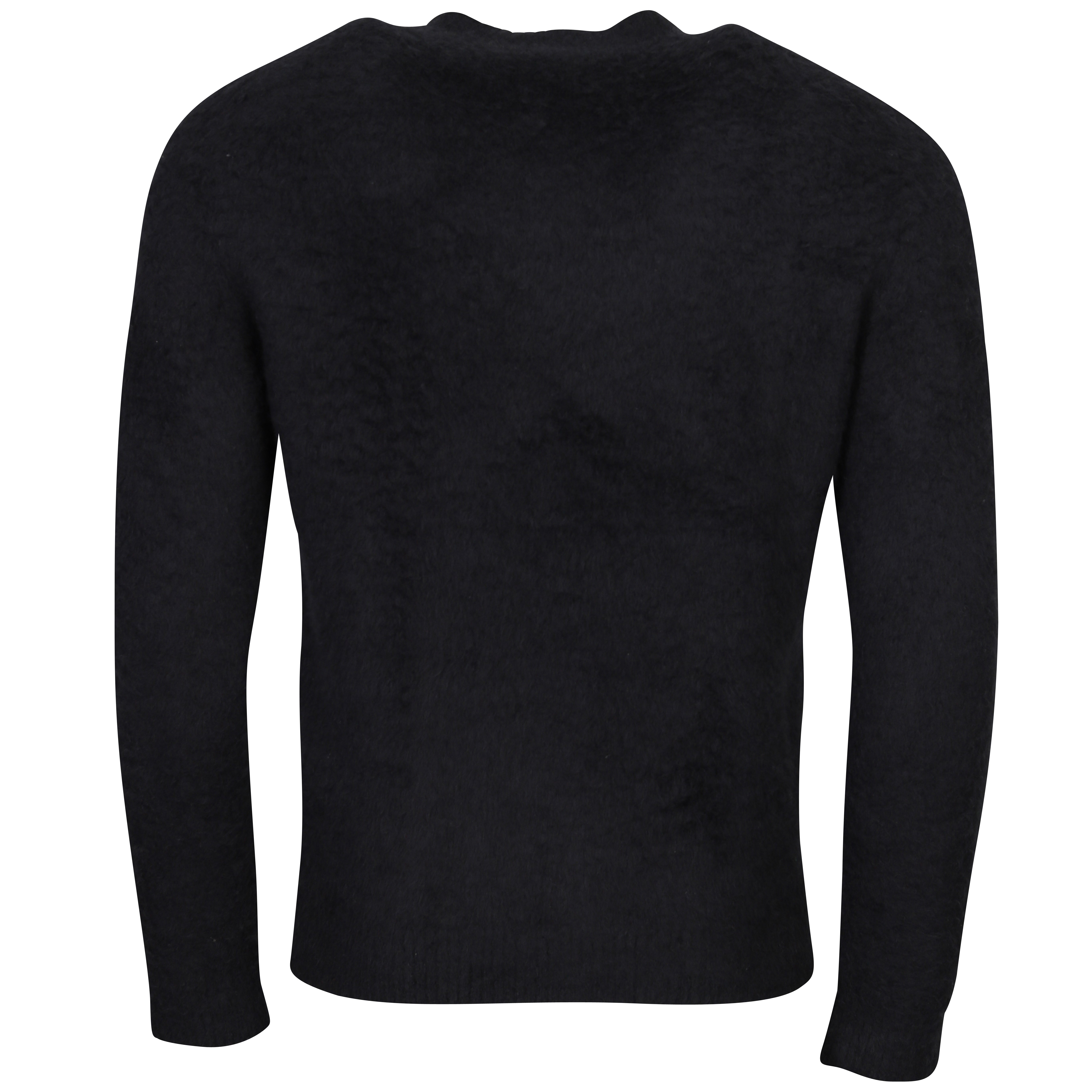 Roberto Collina Cotton Fluffy Knit Pullover in Black 50