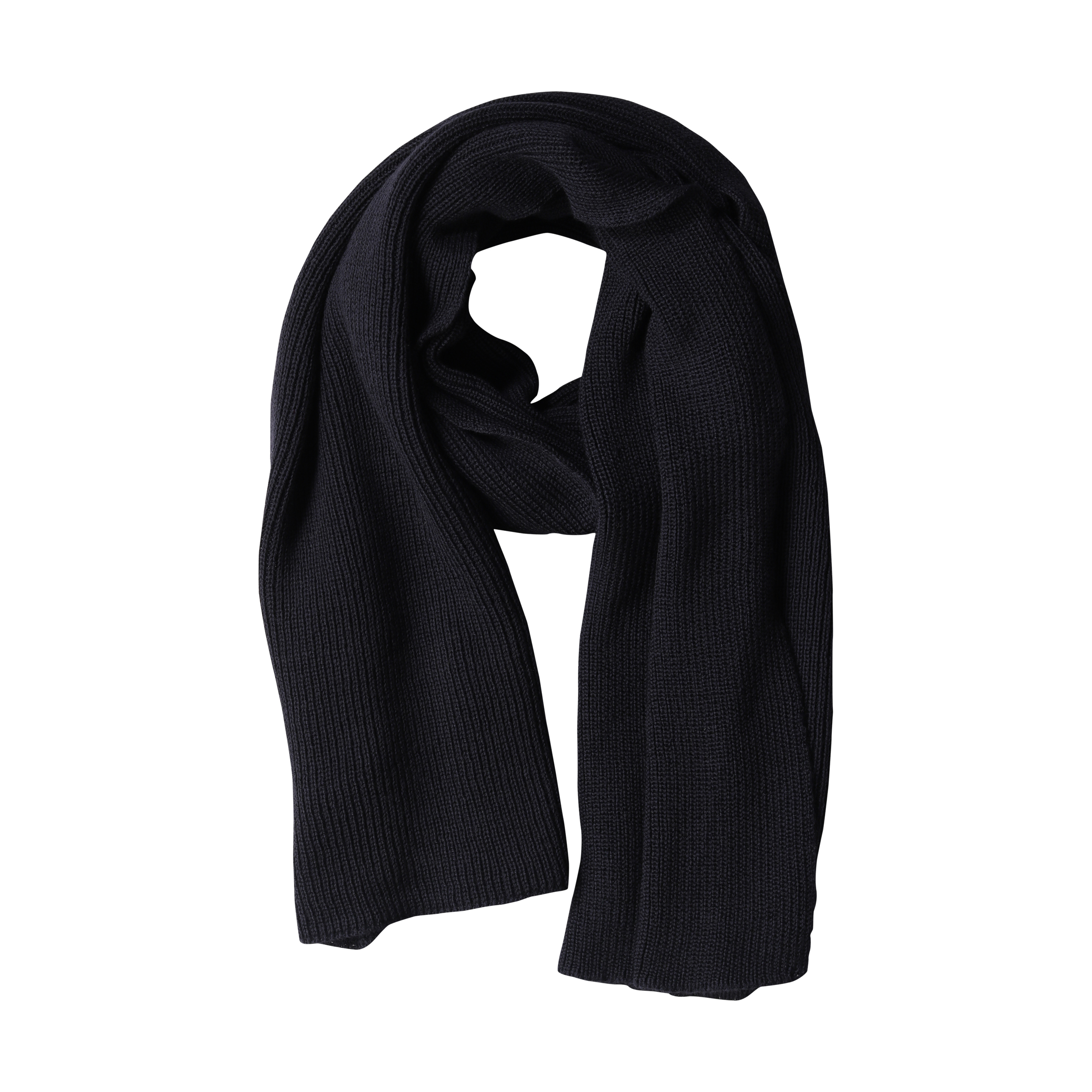 HANNES ROETHER Knit Scarf in Dark Navy