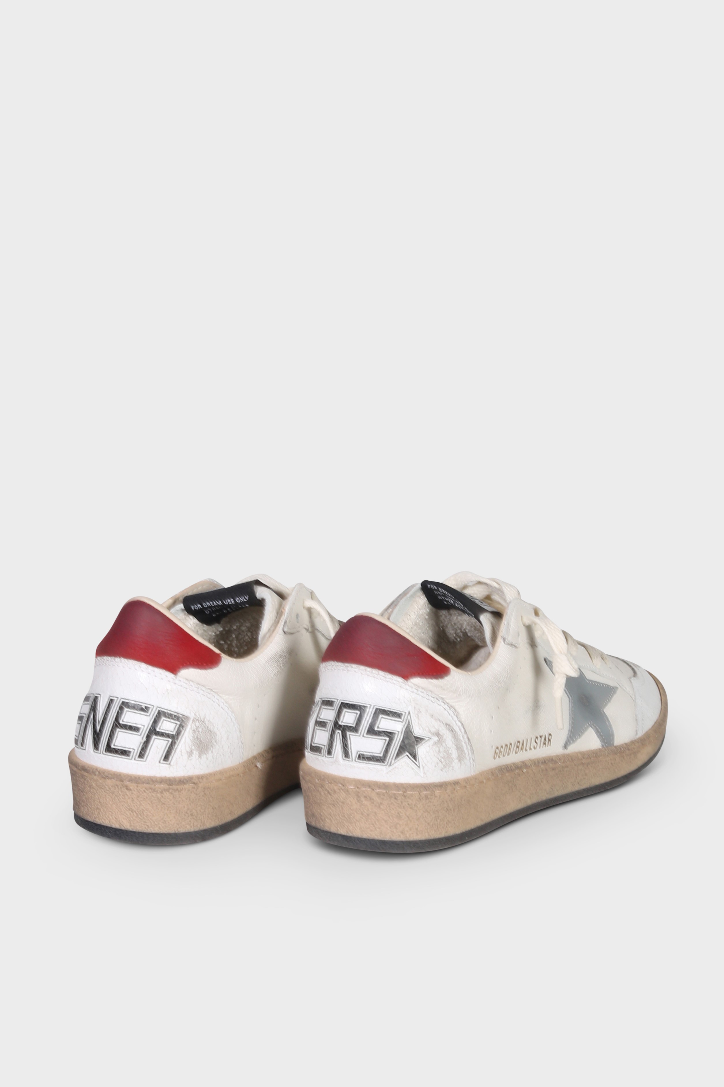 GOLDEN GOOSE Ballstar in White/Grey/Red