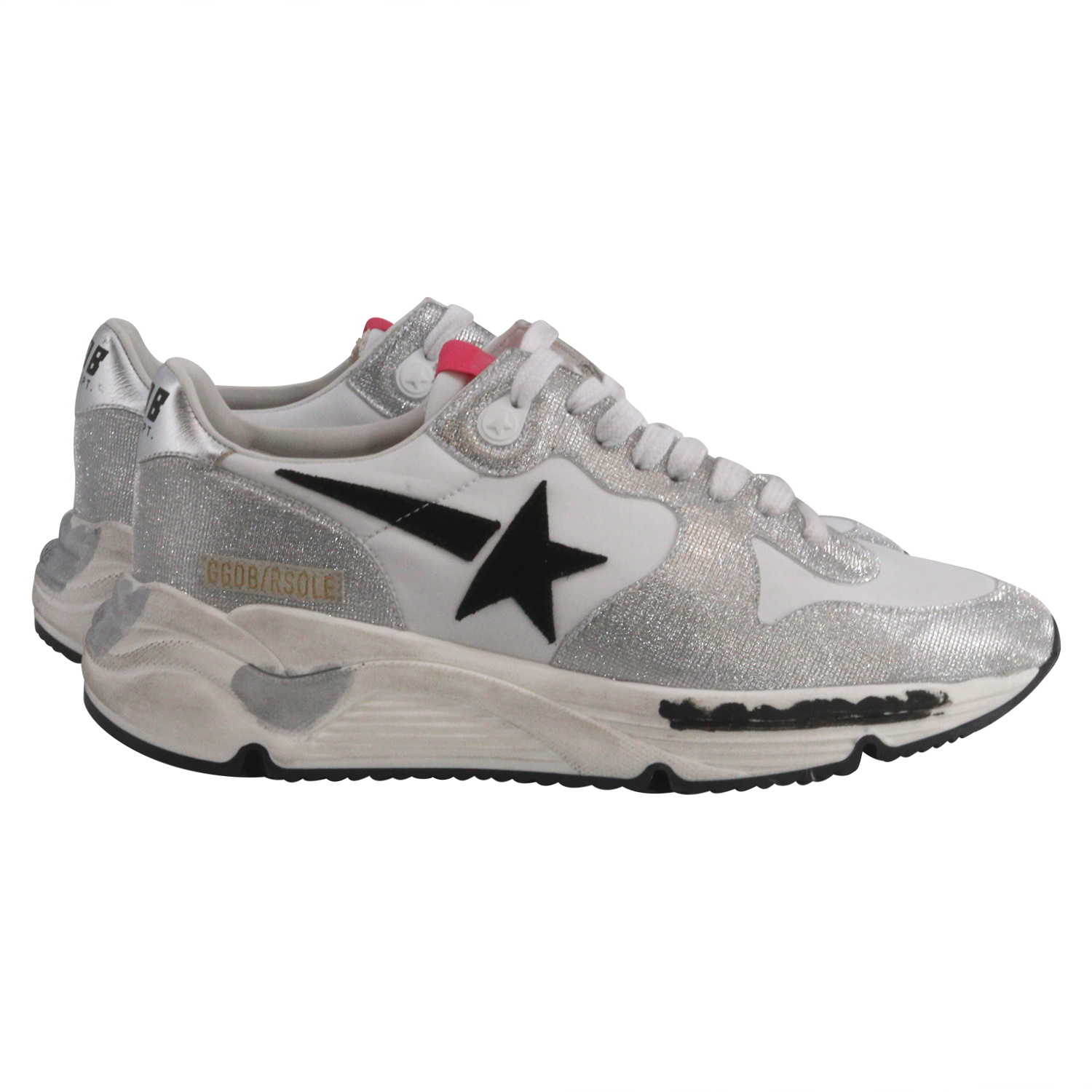 Golden Goose Sneaker Running Glitter Silver/Black