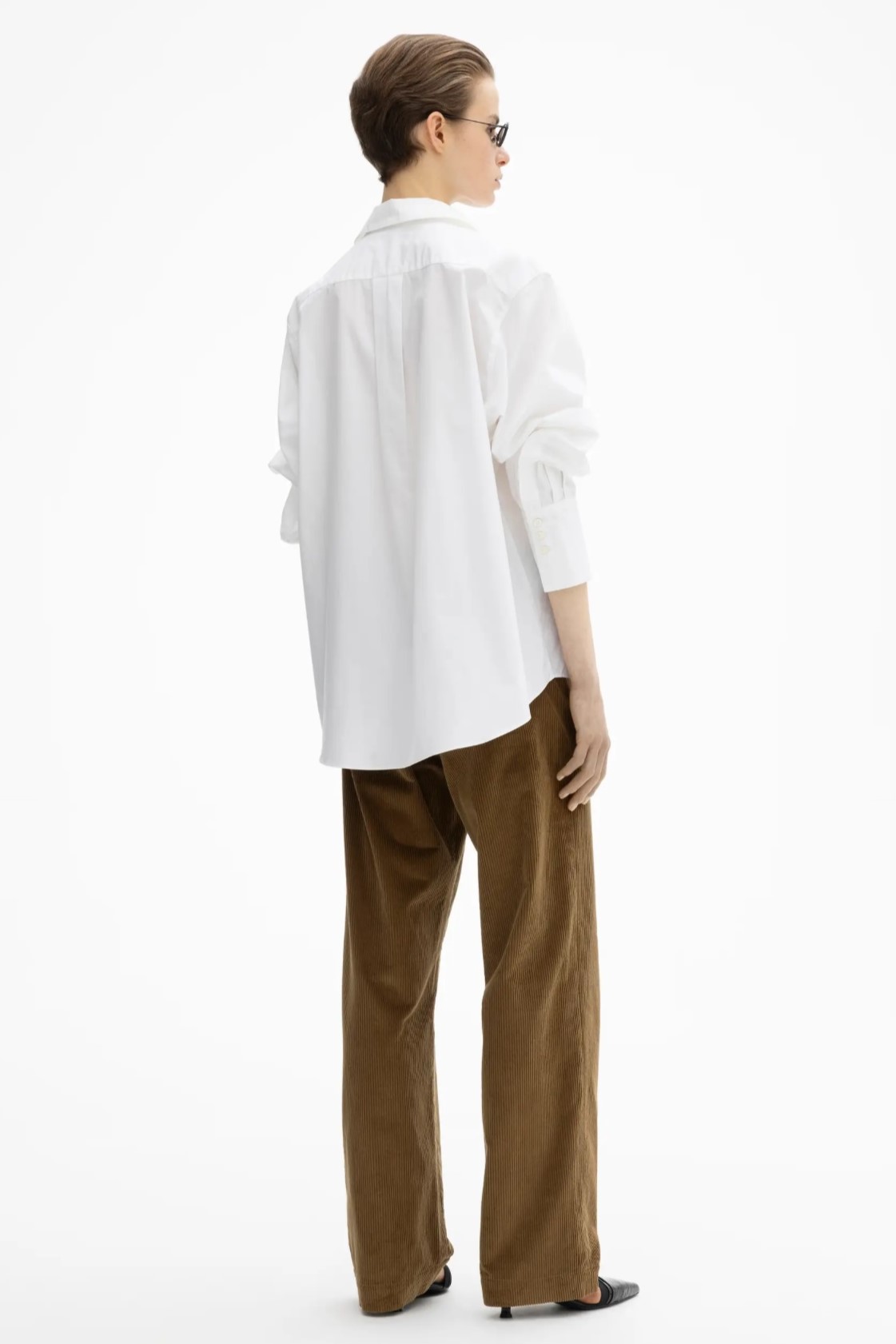 DAGMAR Asymmetric Shirt in White 40
