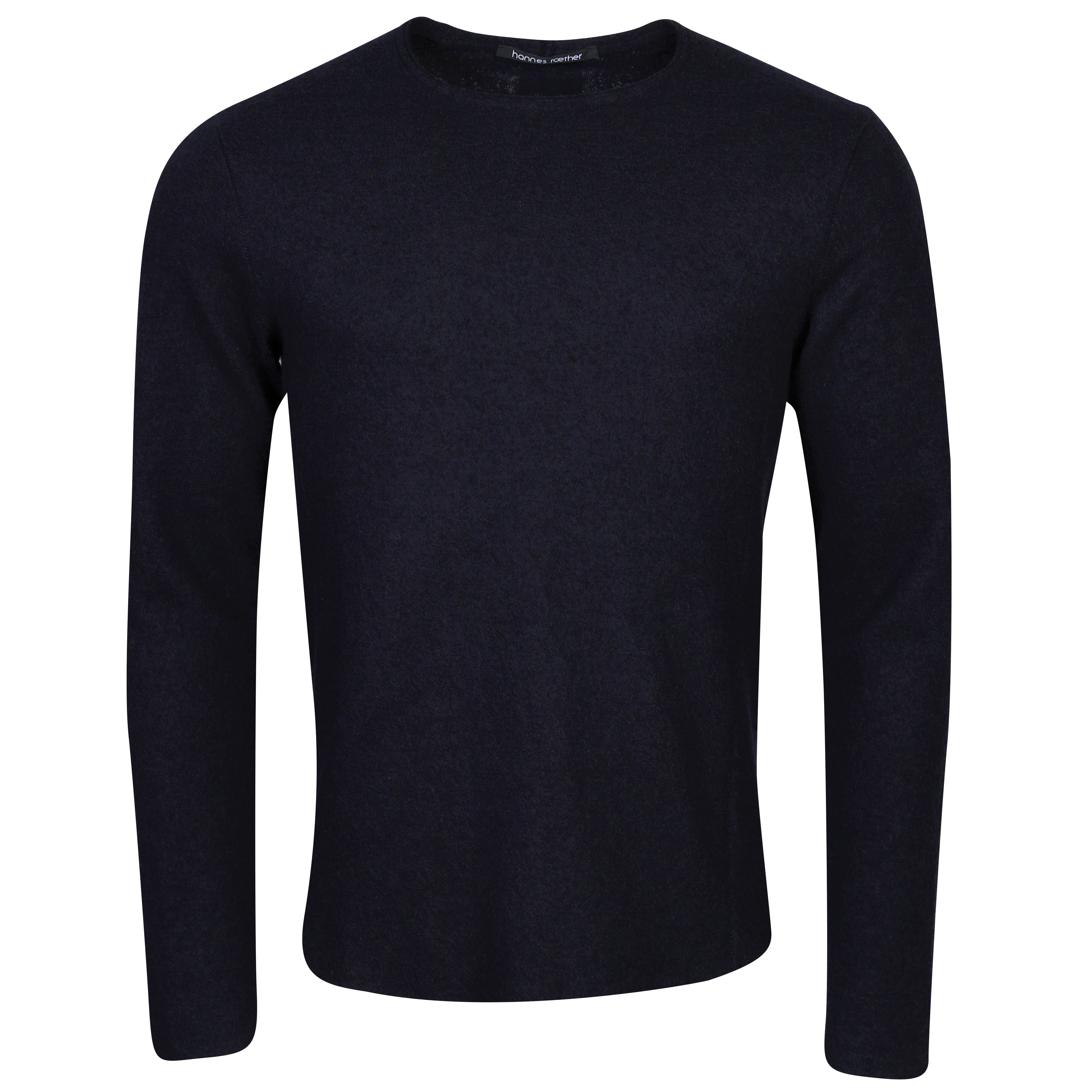 Hannes Roether Knit Pullover in Dark Navy