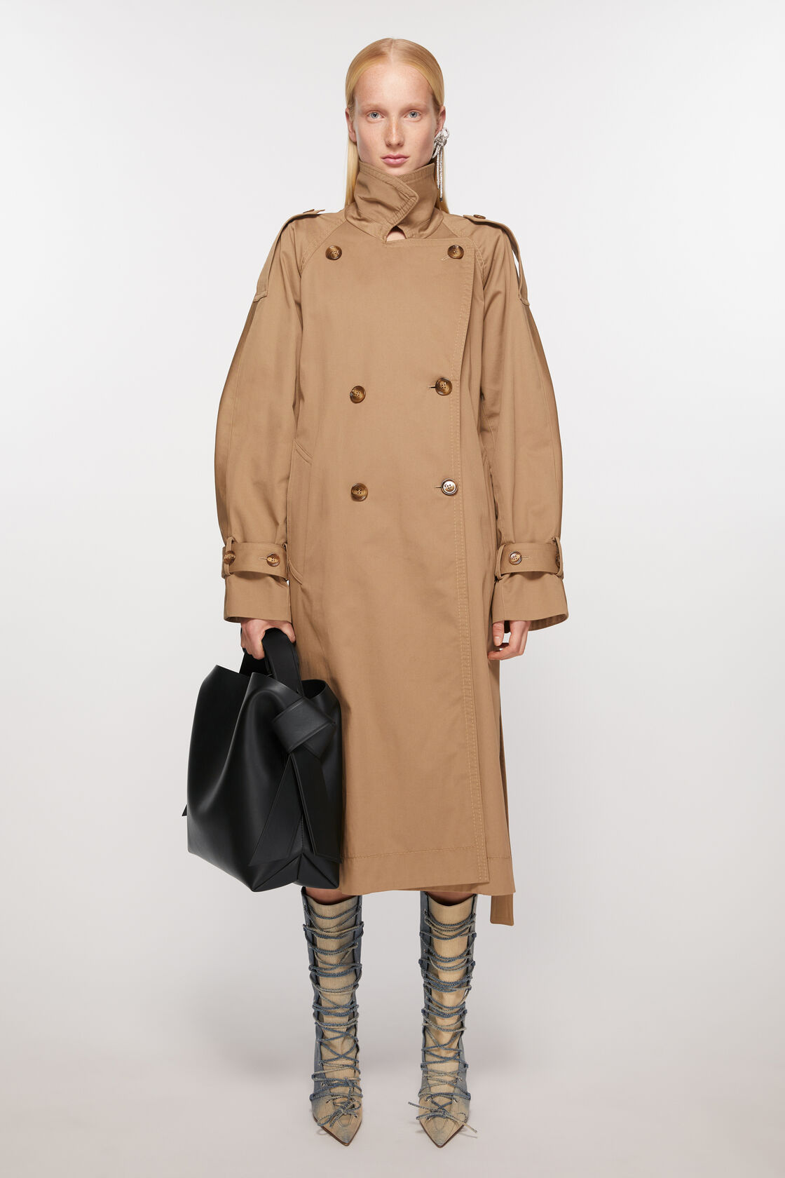 ACNE STUDIOS Musubi Midi Shoulder Bag in Black