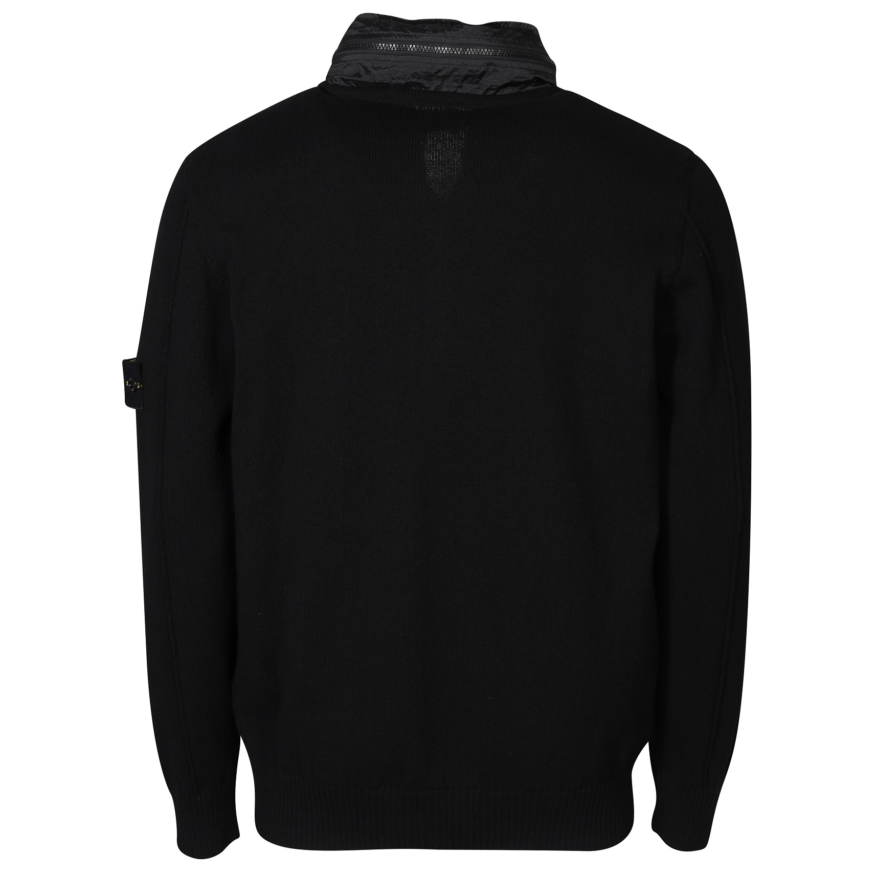 STONE ISLAND Cotton Knit Zip Jacket in Black XL