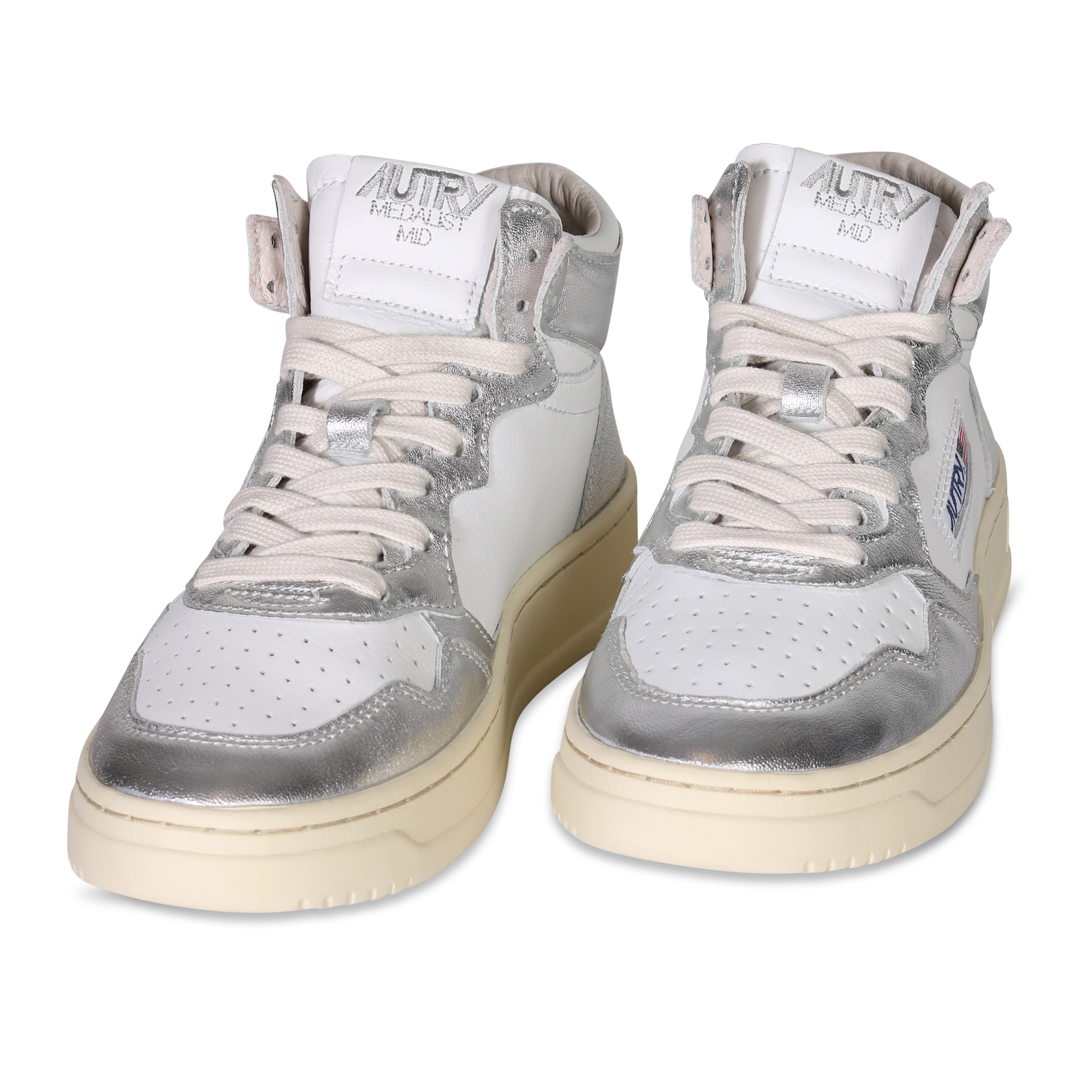 Autry Action Shoes Mid Sneaker White/Silver