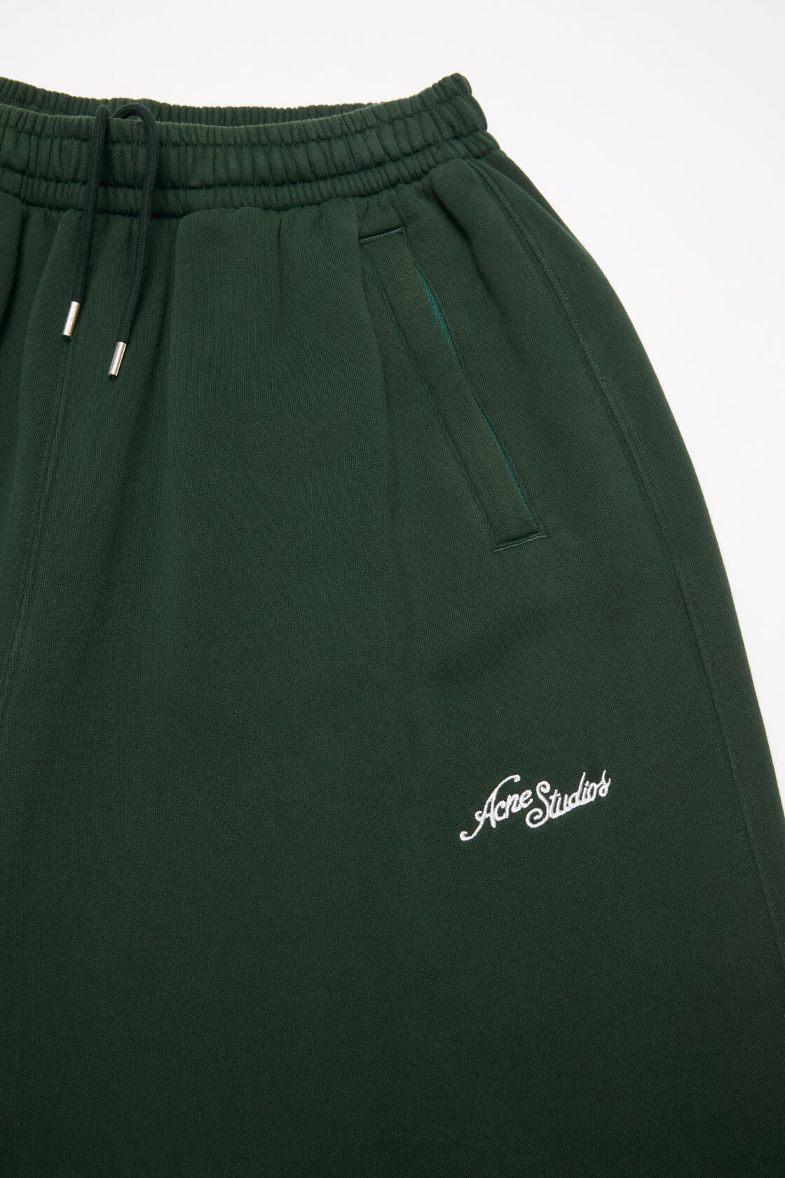 ACNE STUDIOS Logo Sweatpant in Dark Green