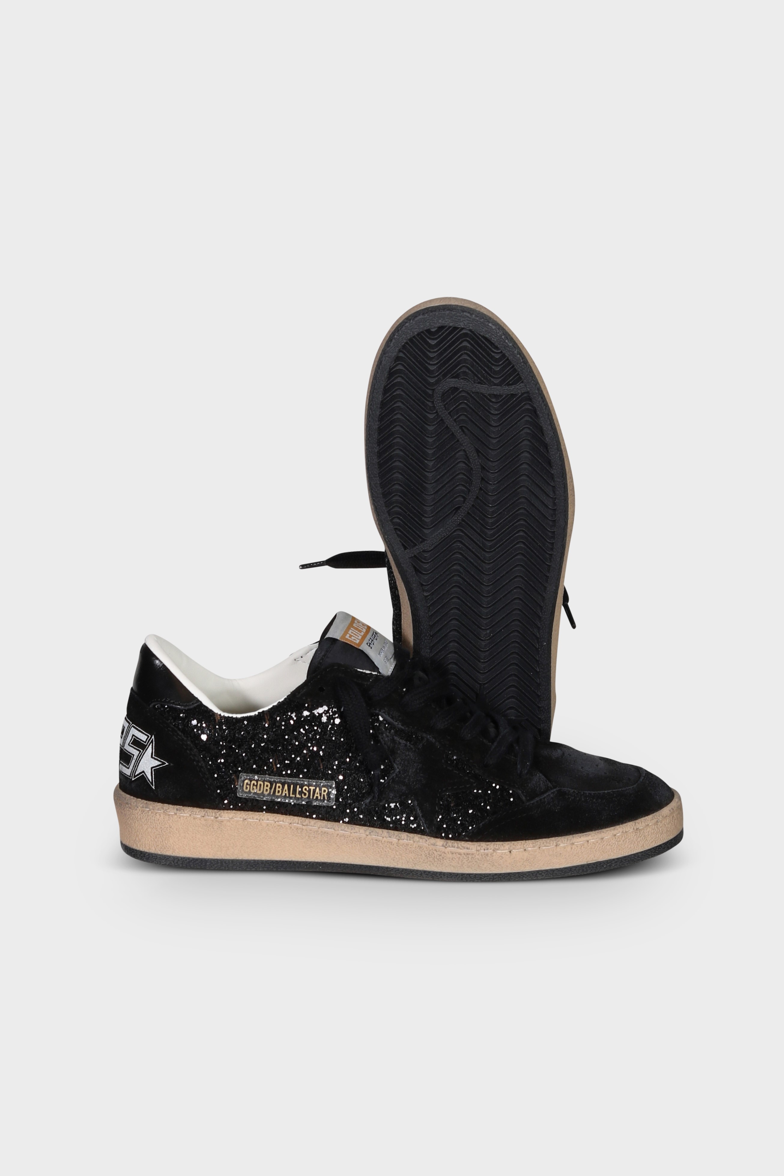 GOLDEN GOOSE Ballstar Glitter in Black