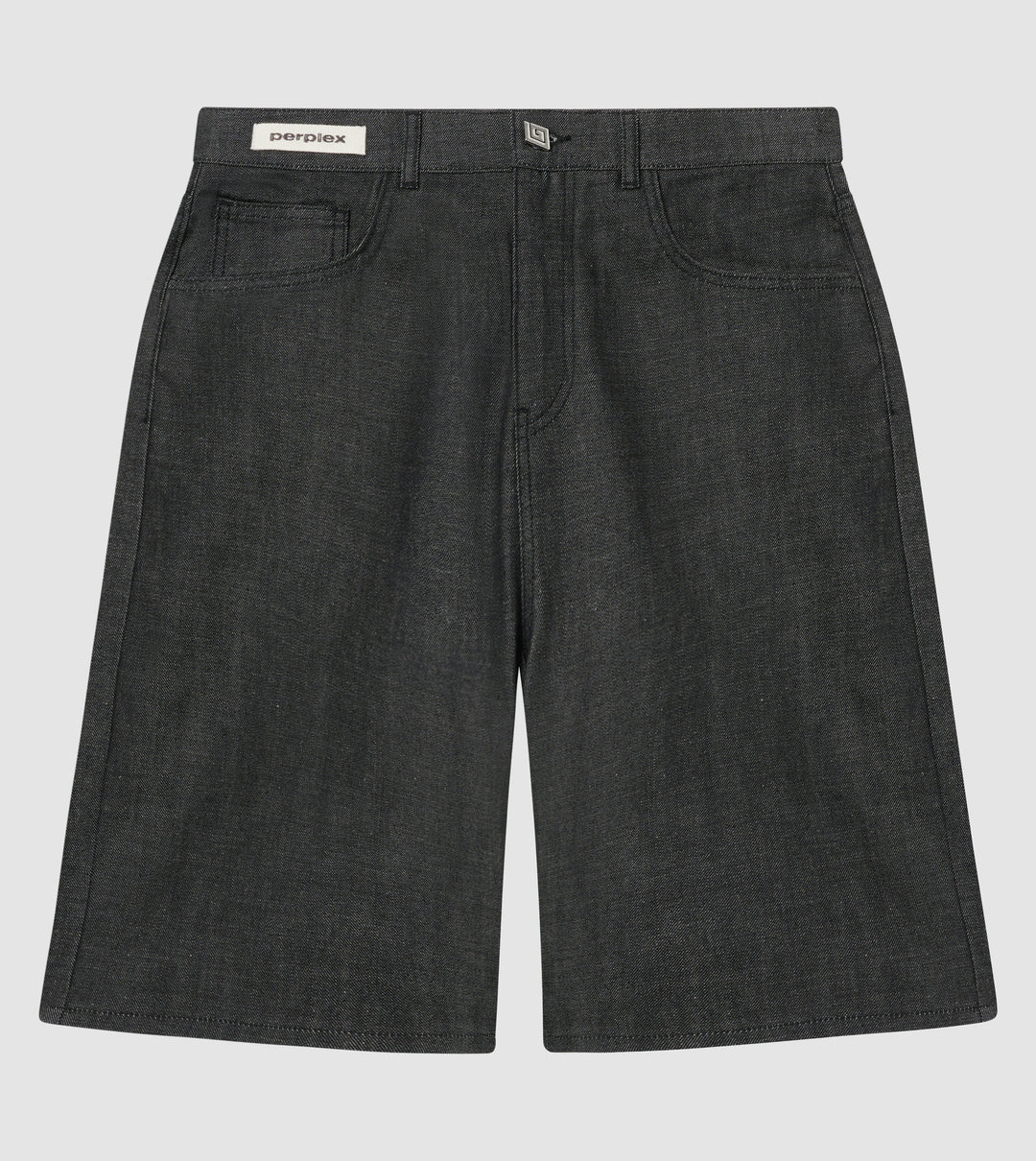 PERPLEX Japanese Raw Denim Shorts in Black
