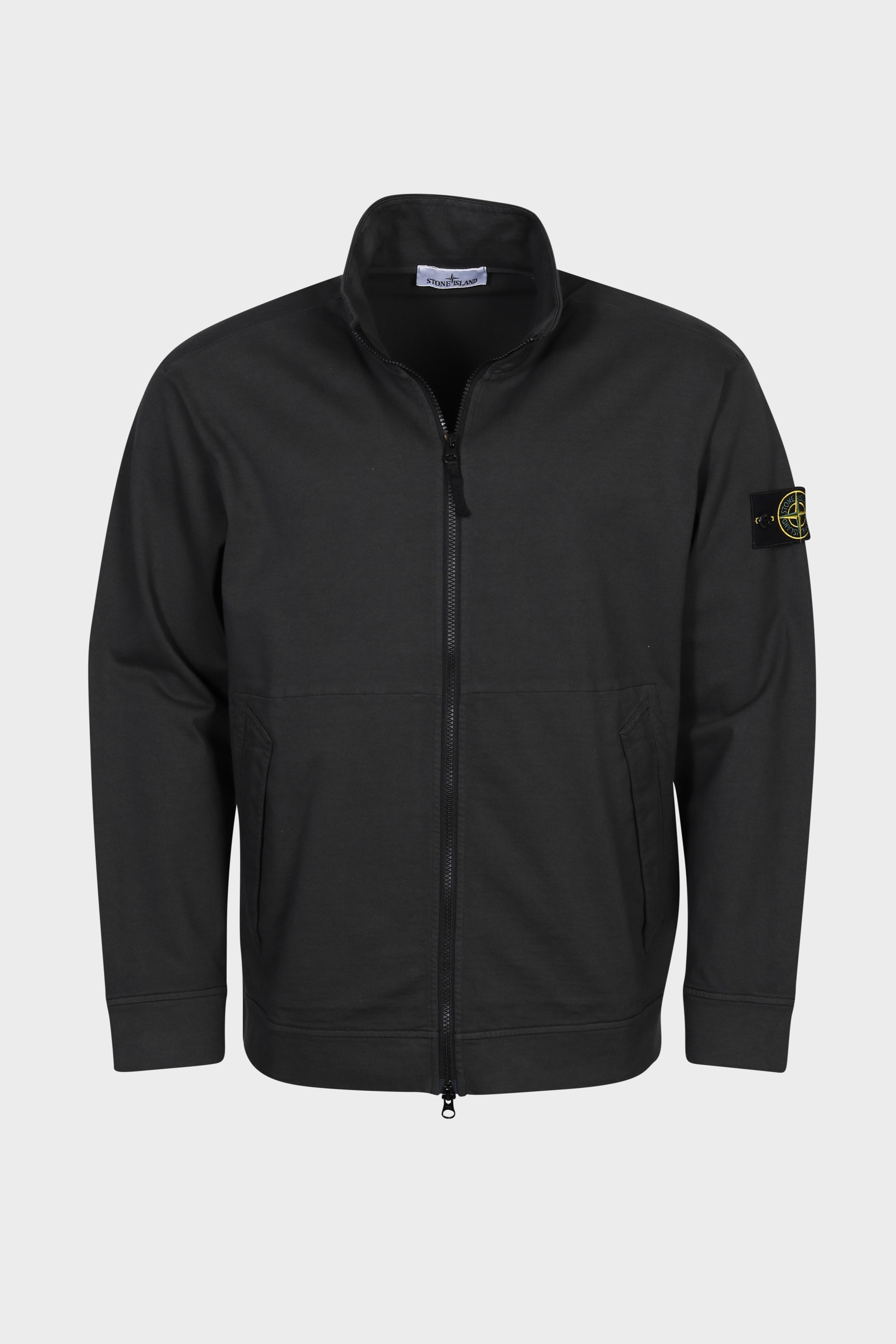 STONE ISLAND Zip Sweatshirt in Black