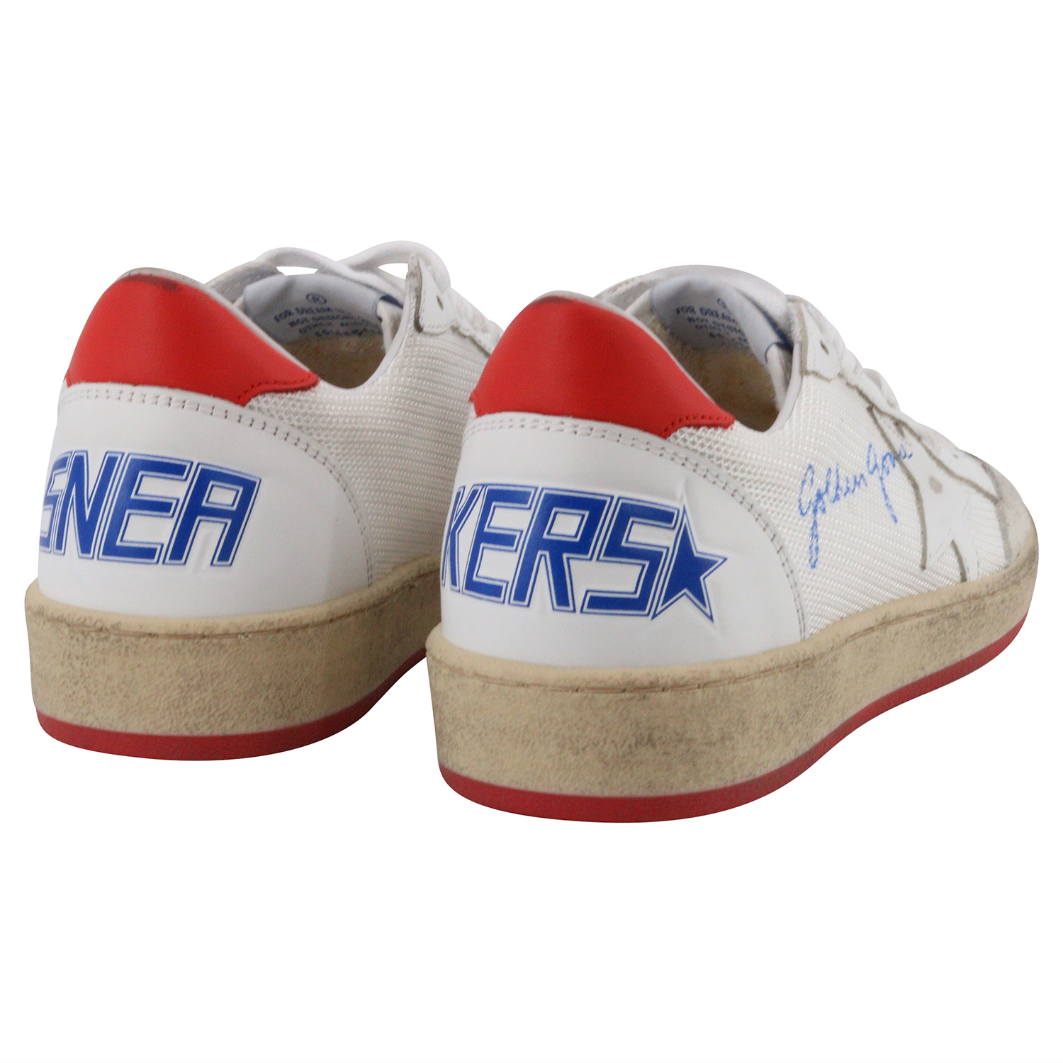 Golden Goose Sneaker Ballstar White Ice/Cherry Red
