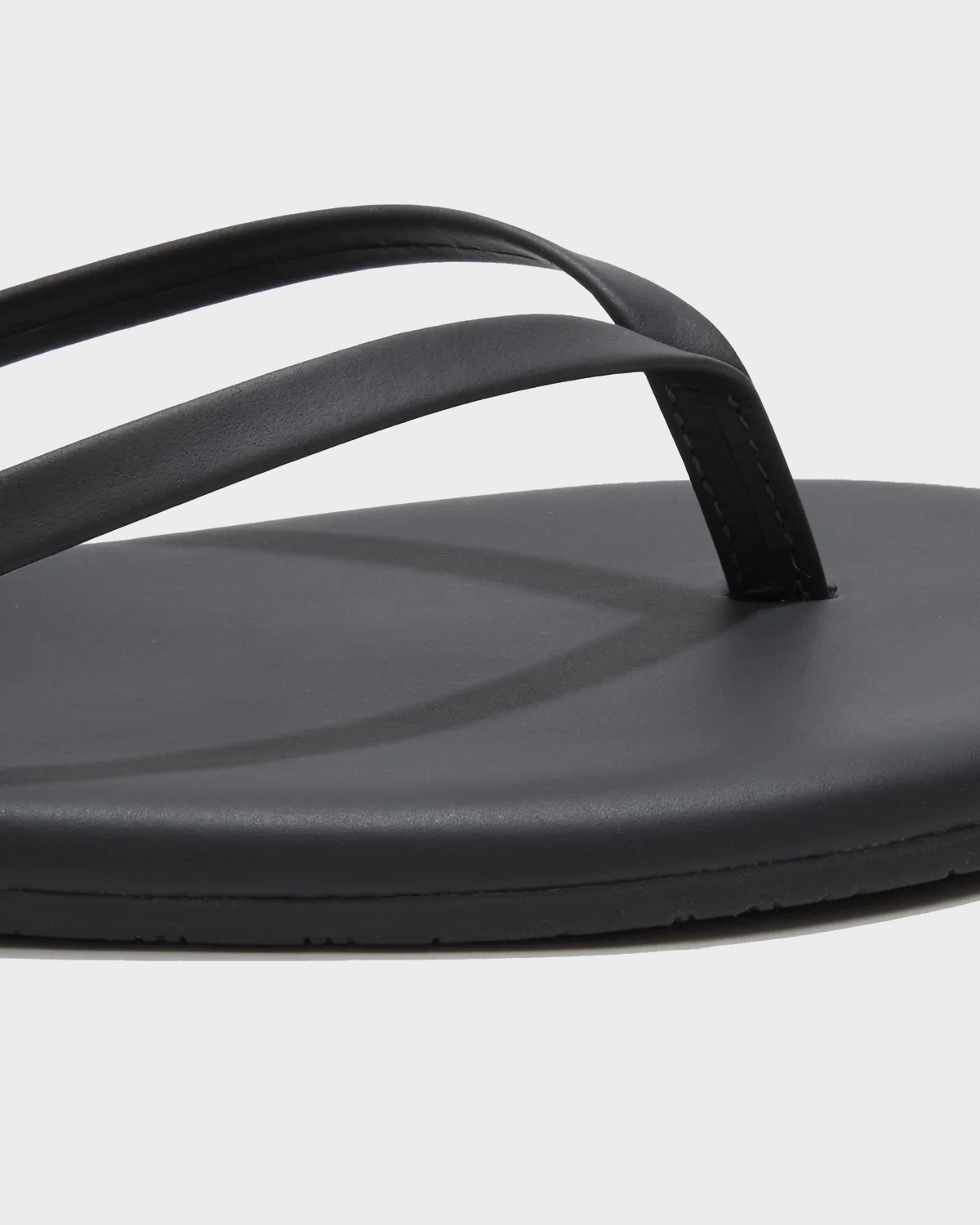 TKEES Lily Leather Flip Flop in Washed Black