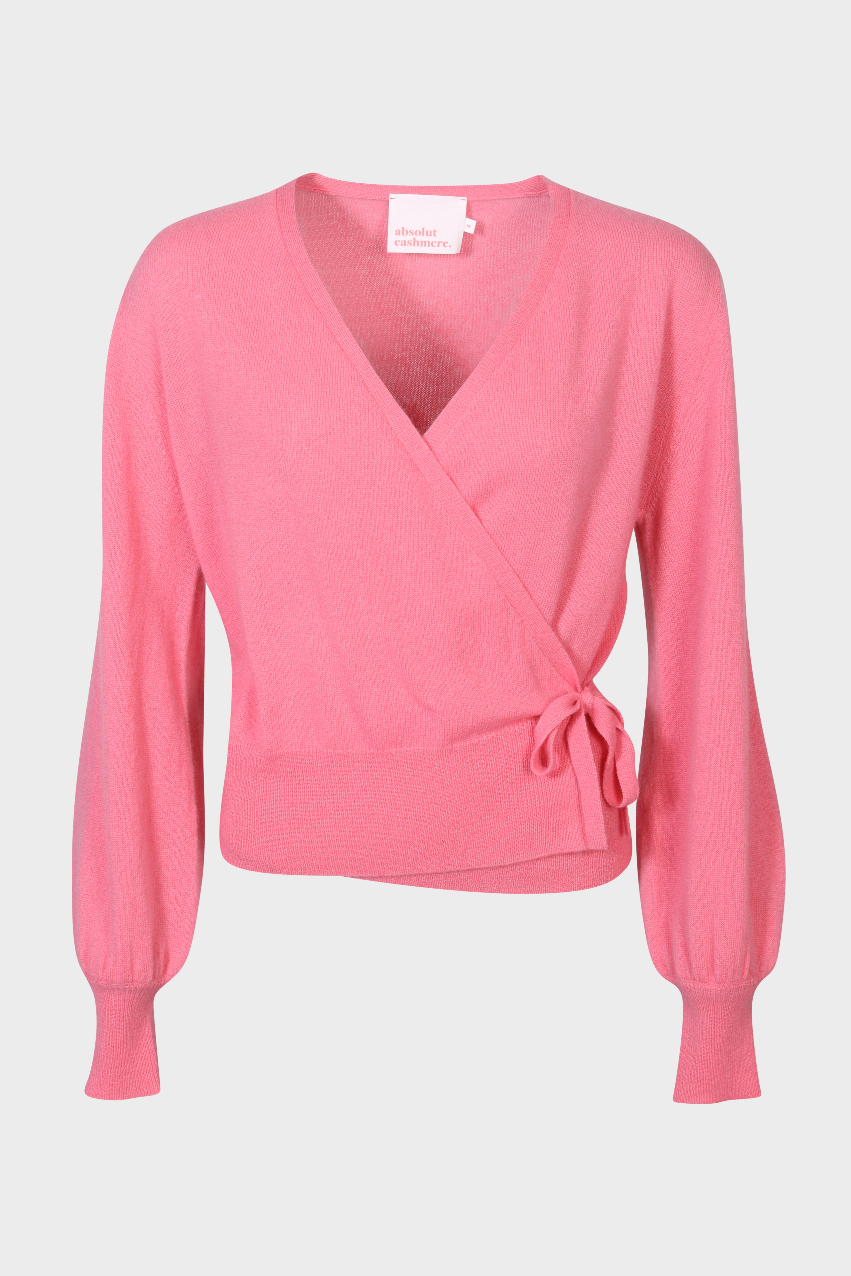 ABSOLUT CASHMERE Cache Coeur Cardigan Belinda Flamingo