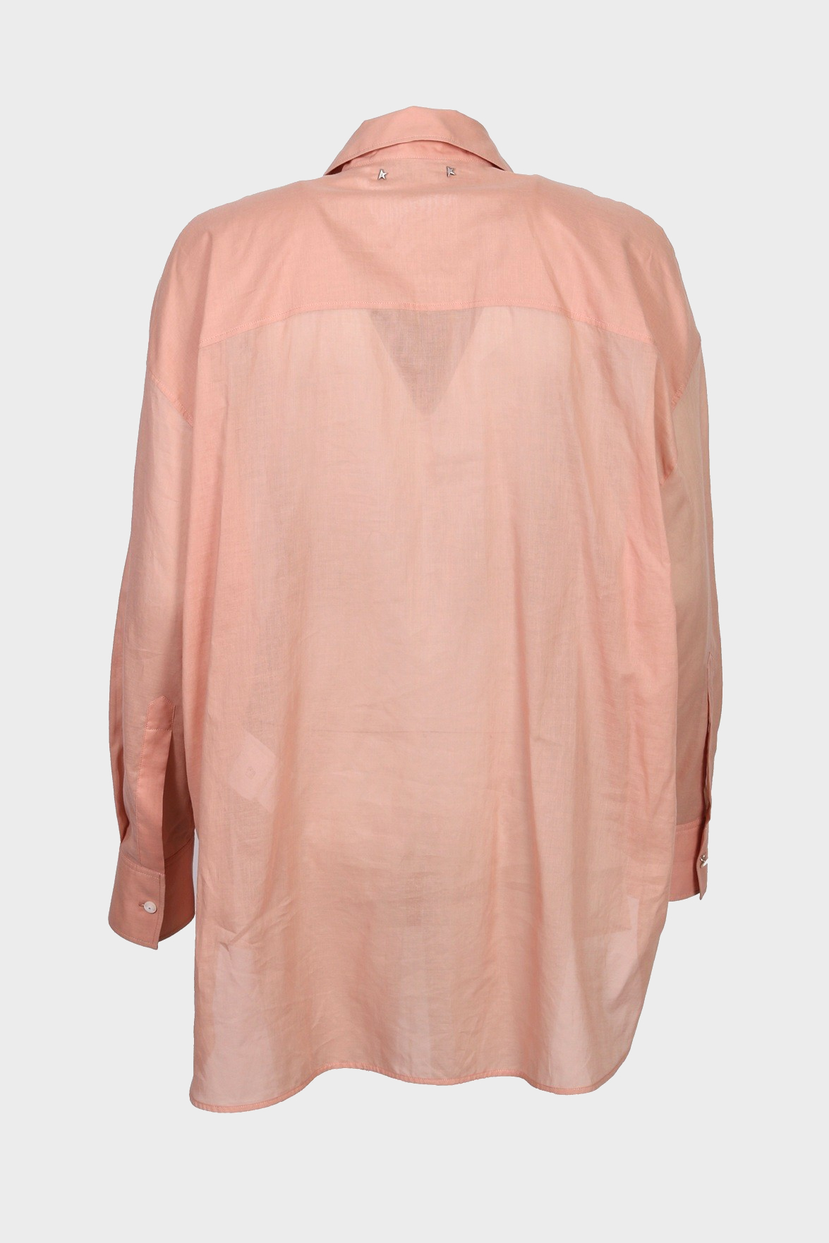 GOLDEN GOOSE Pleated Overshirt in Cotton Voile