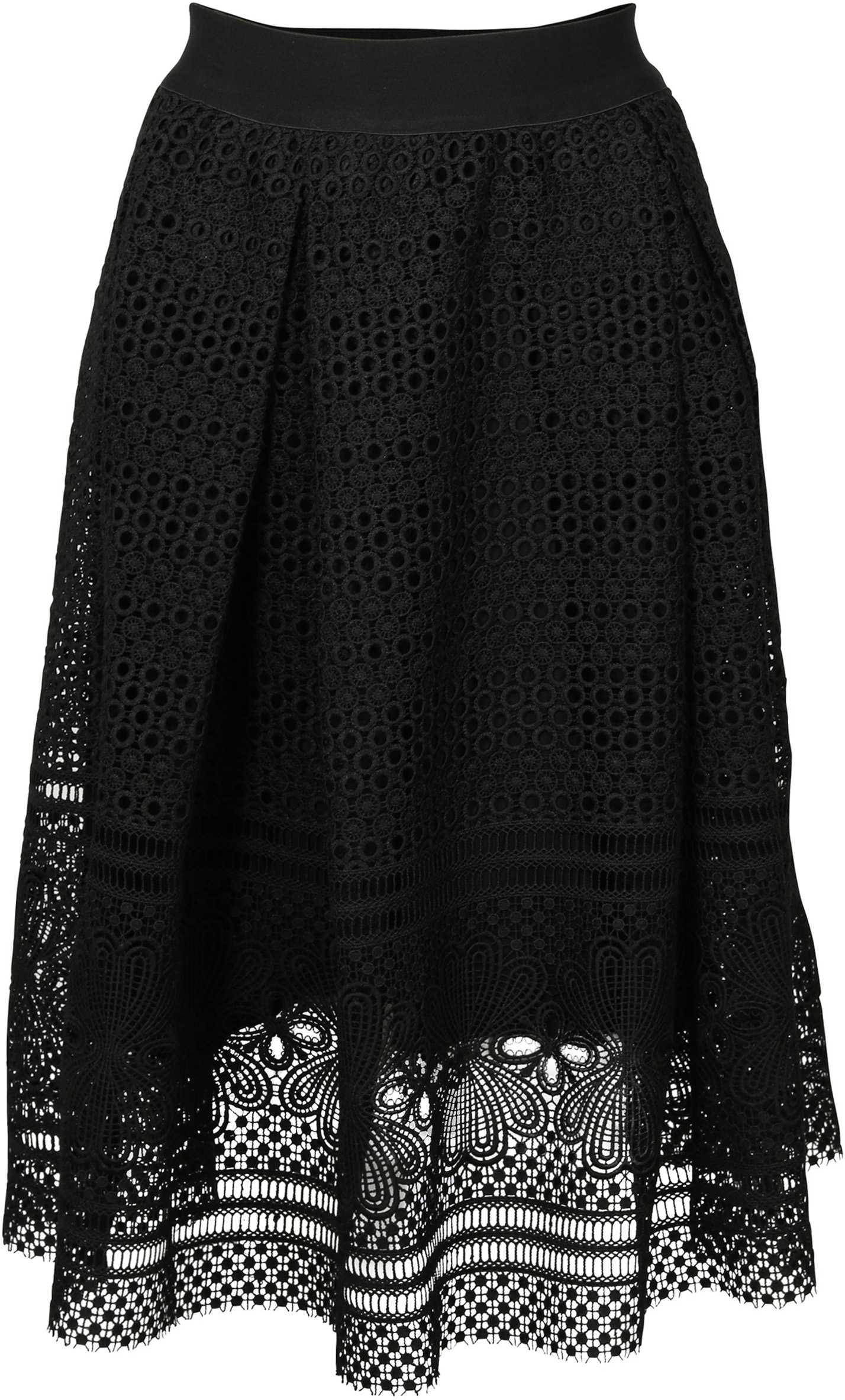 Summum Skirt Heavy Lace Black